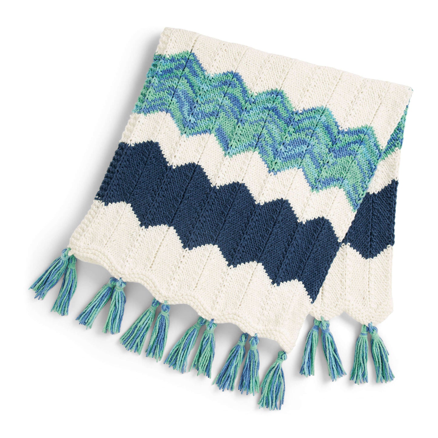 Bernat Forever Fleece Chevron Knit Blanket (Digital Download)