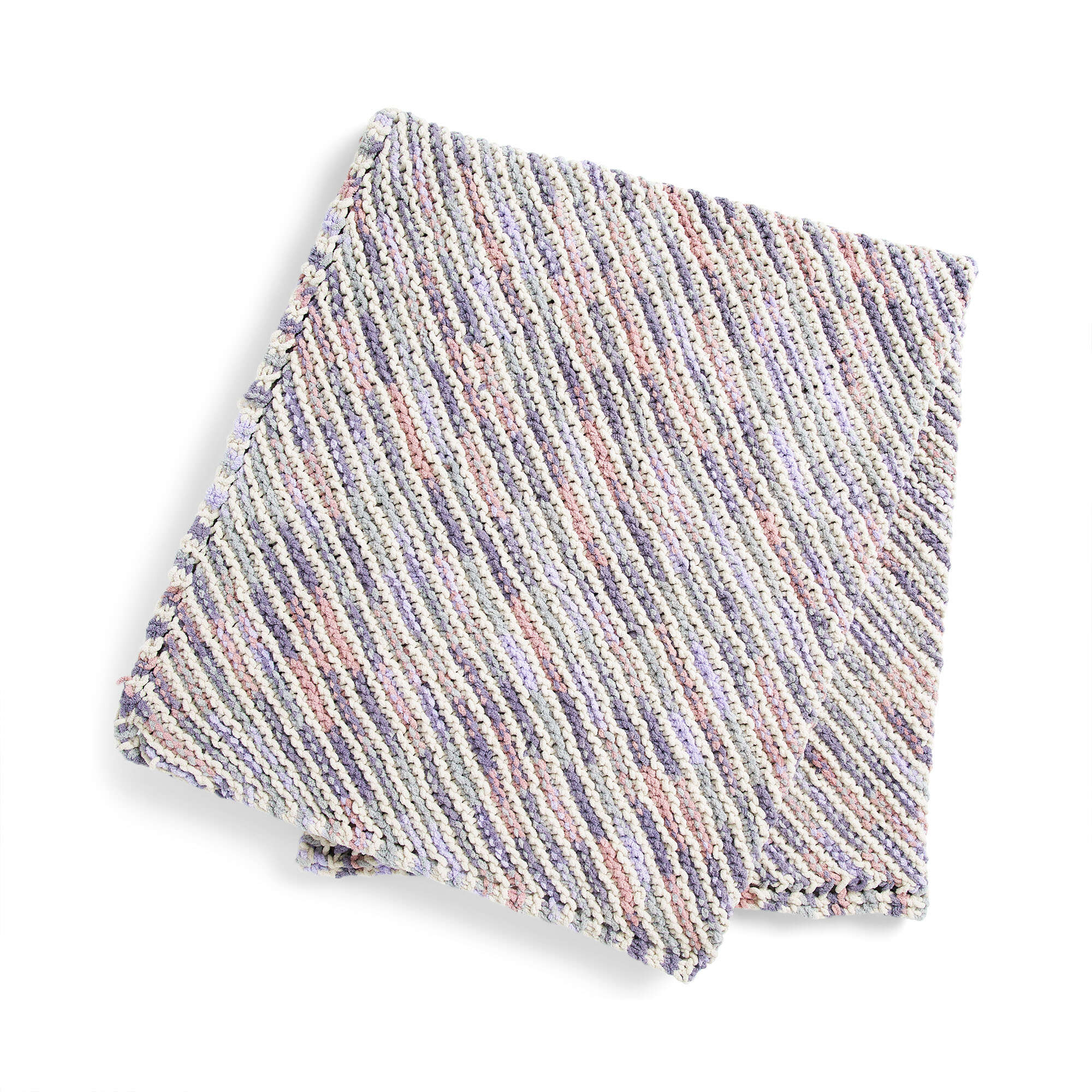Bernat Diagonal Stripes Knit Stripes Blanket (Digital Download)