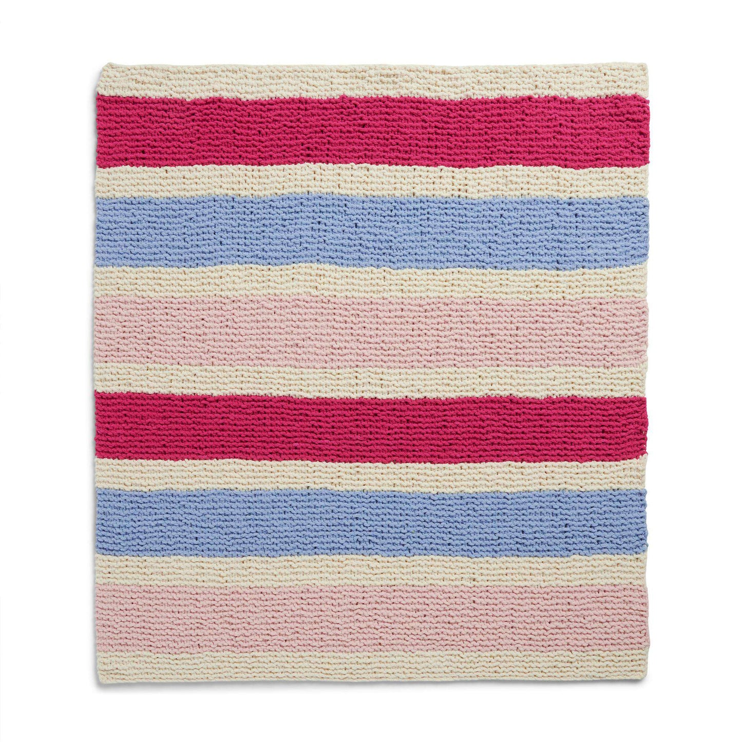 Bernat Snuggly Stripes Garter Knit Blanket (Digital Download)