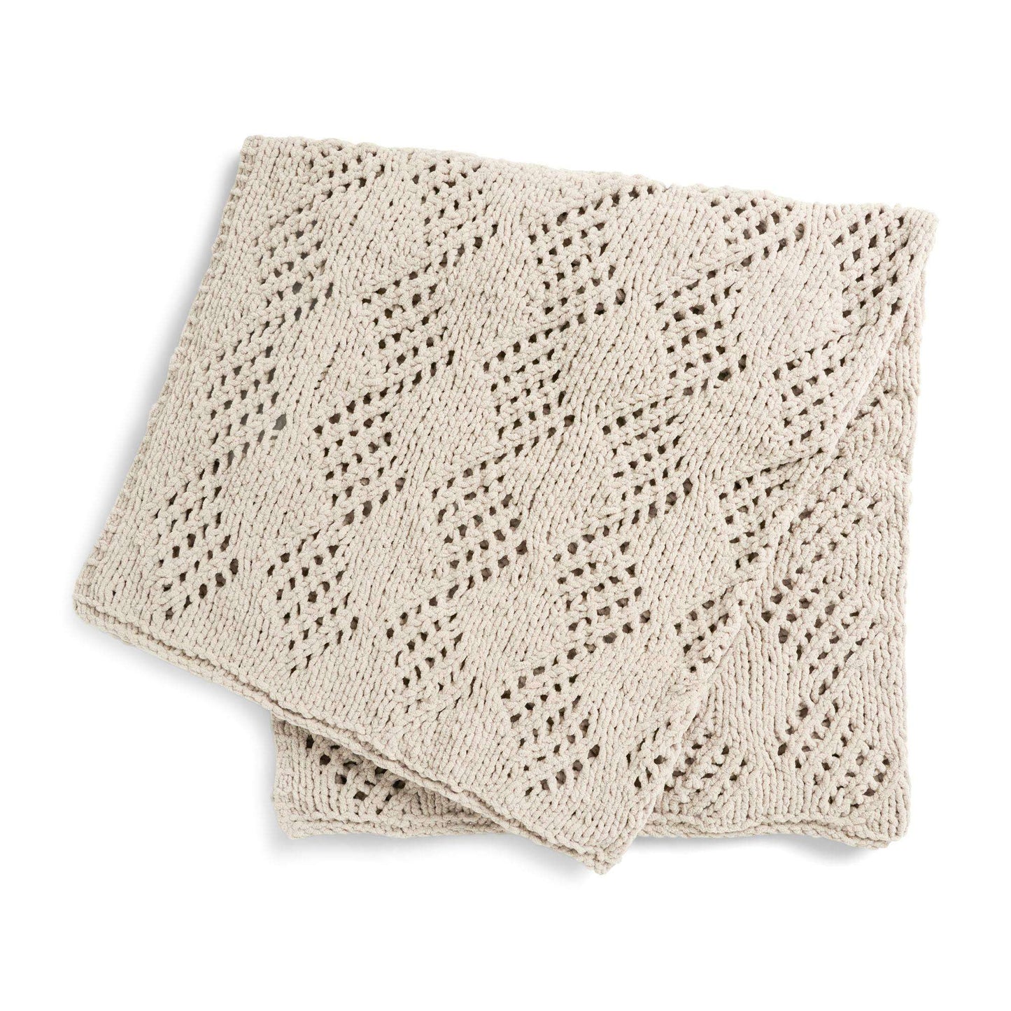 Bernat Harlequin Eyelet Knit Blanket (Digital Download)