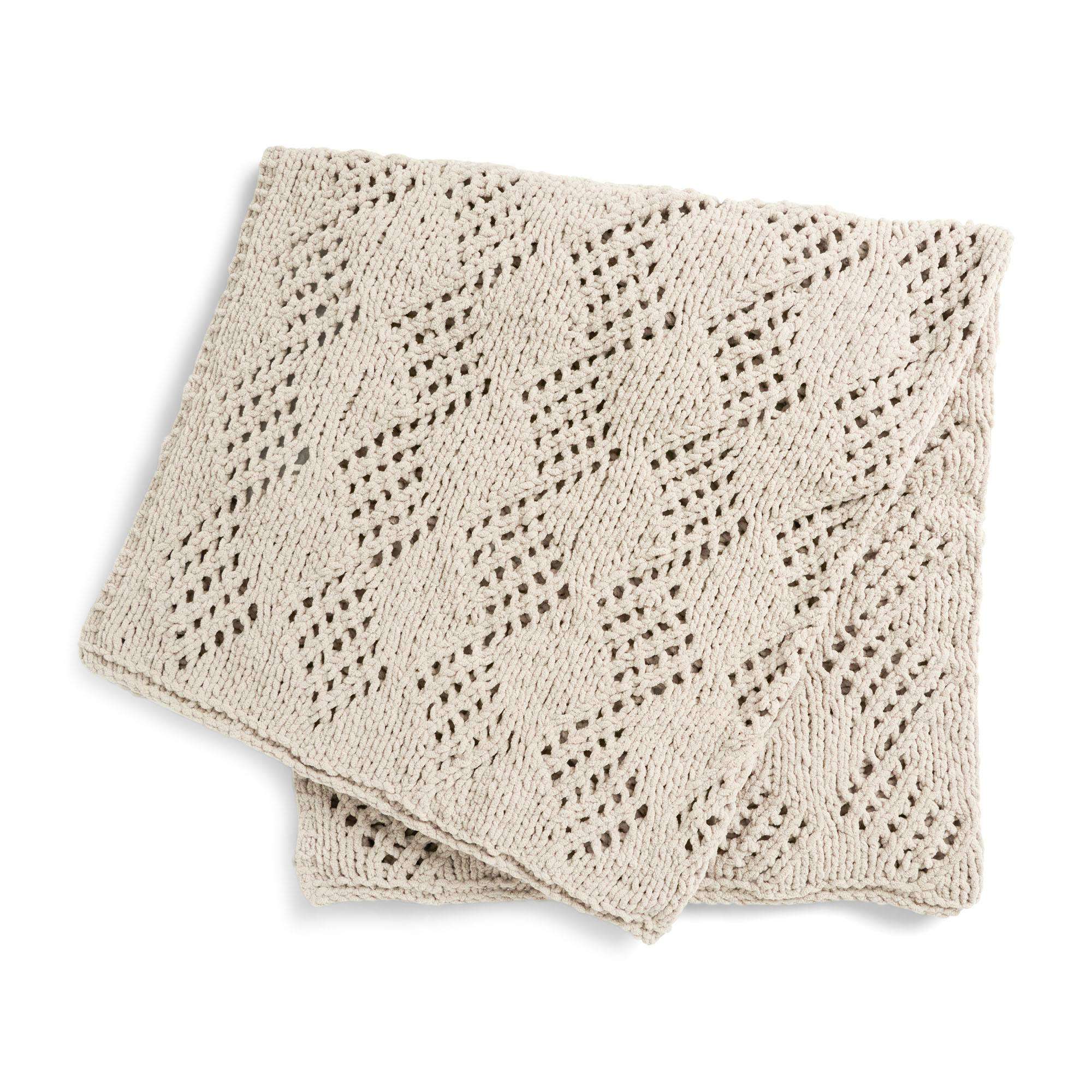 Bernat Harlequin Eyelet Knit Blanket (Digital Download)