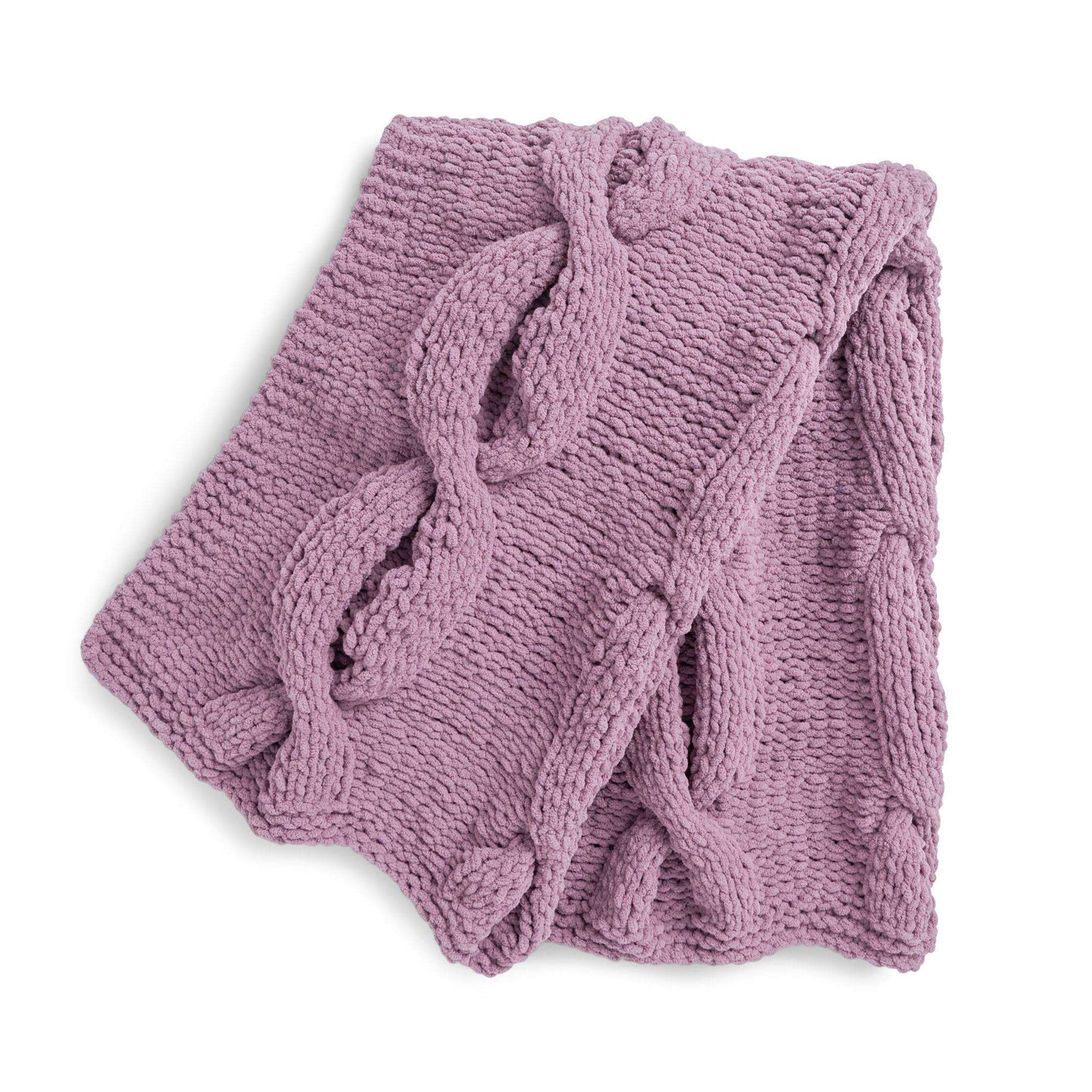 Bernat Bulky Cable Knit Blanket (Digital Download)