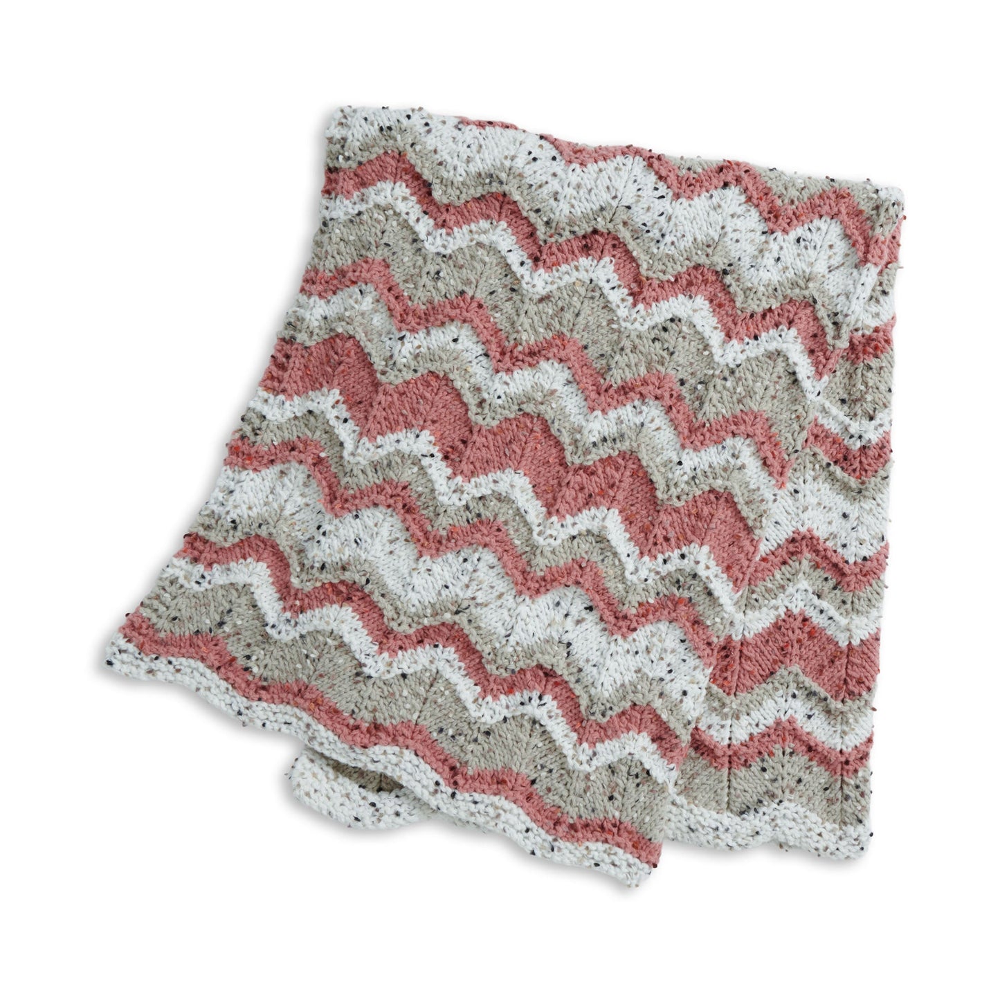 Bernat Forever Fleece Knit Chevron Blanket (Digital Download)