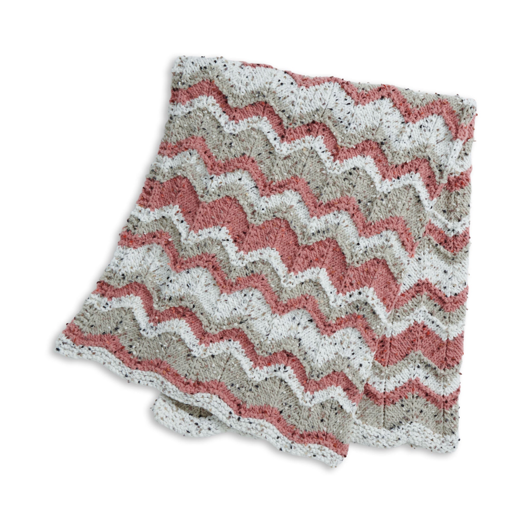 Bernat Forever Fleece Knit Chevron Blanket (Digital Download)