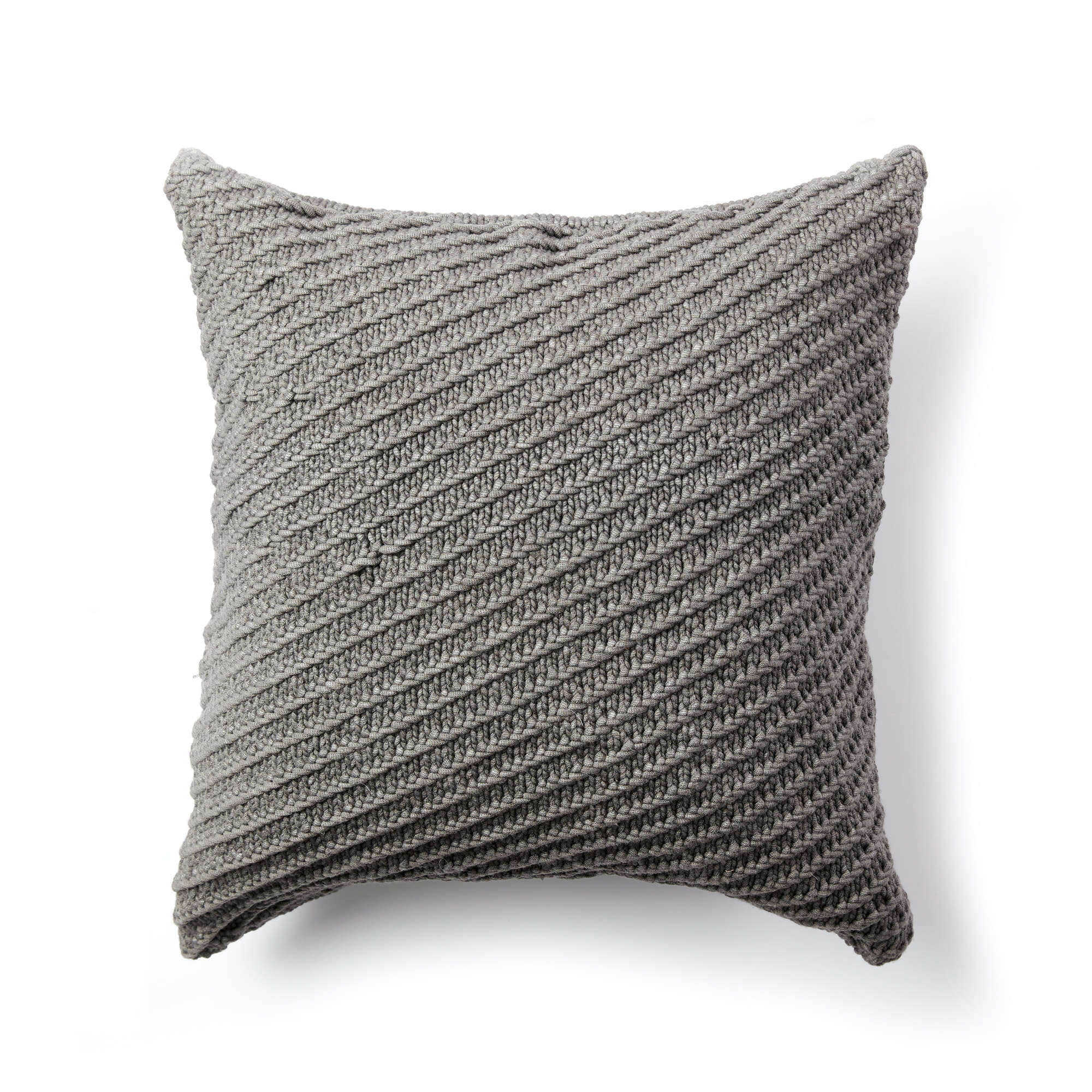 Bernat Diagonal Texture Knit Pillow (Digital Download)