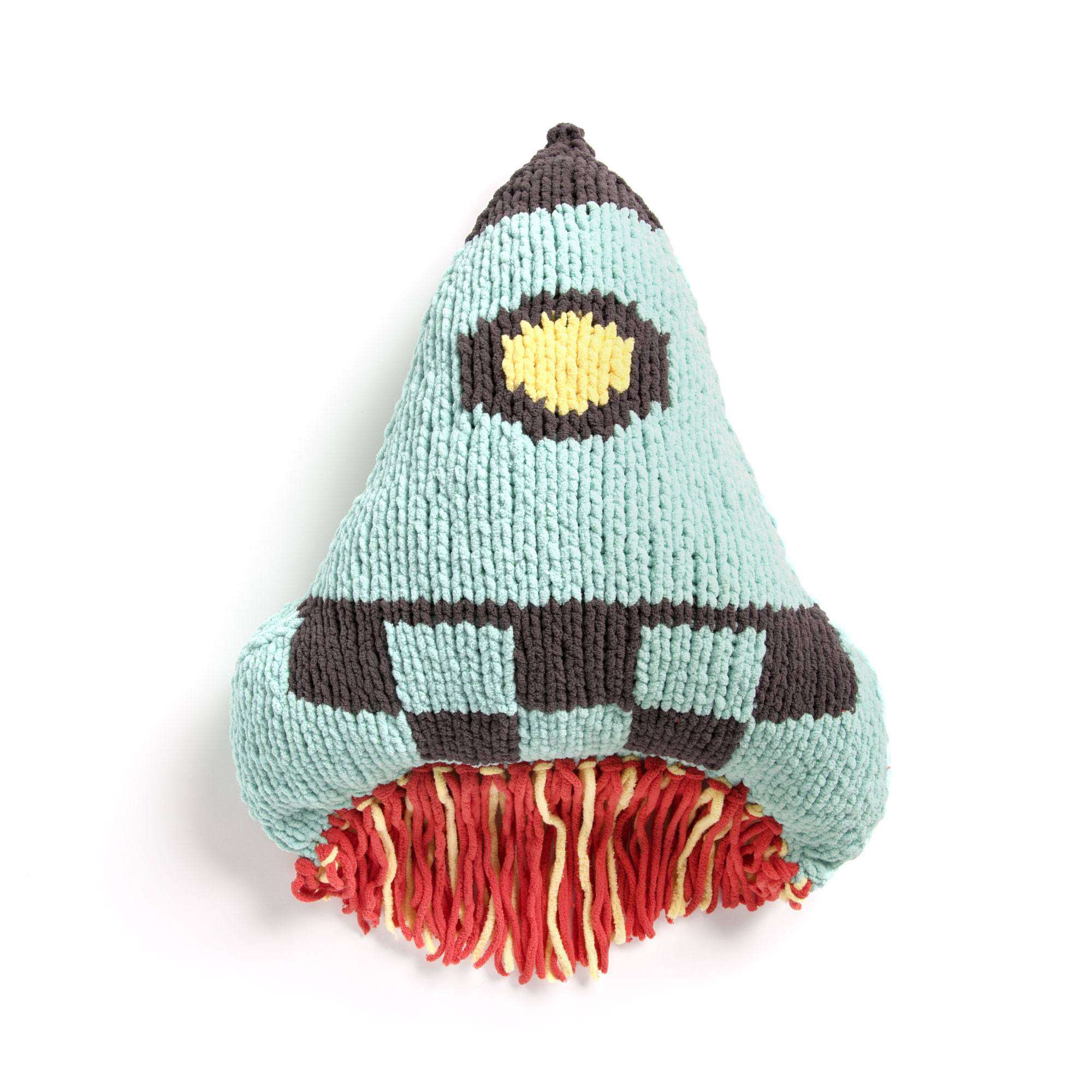Bernat Knit Rocketship Pillow (Digital Download)
