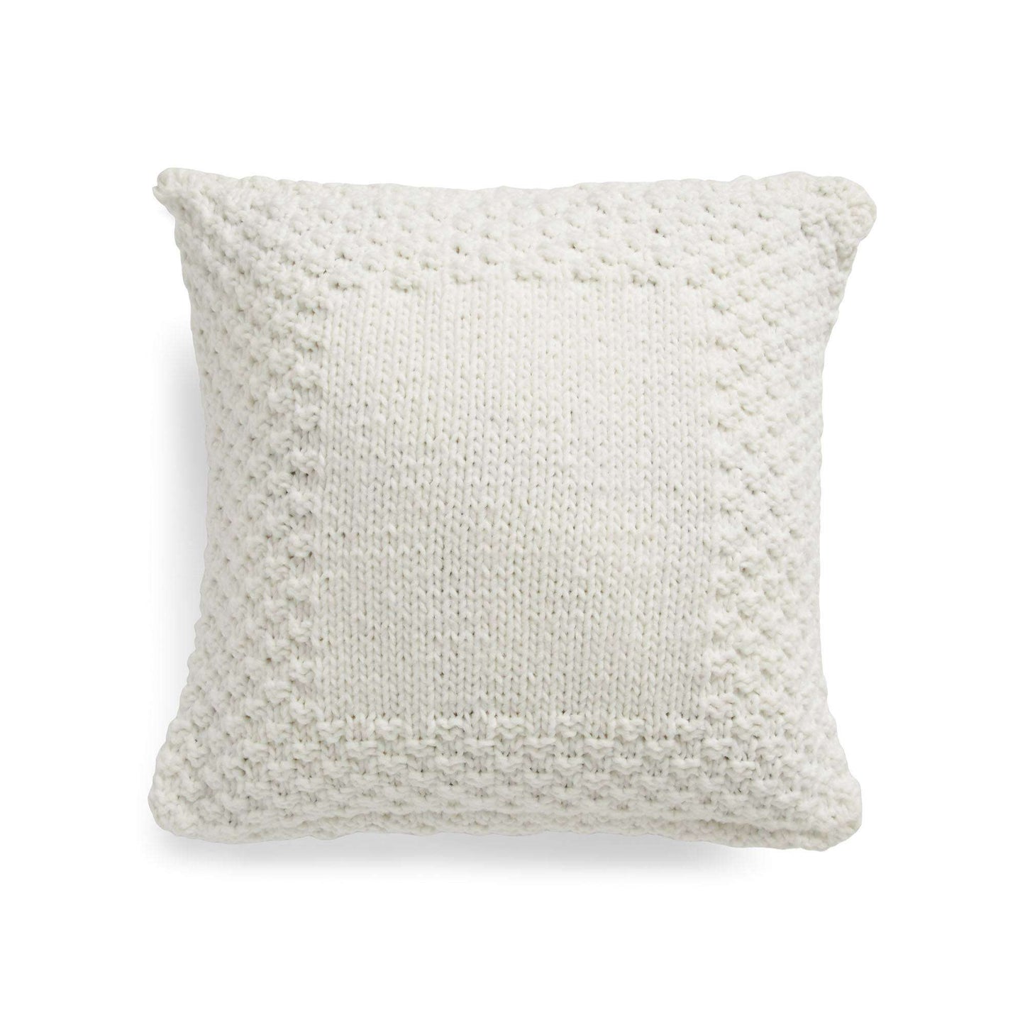 Bernat Check Border Knit Pillow (Digital Download)