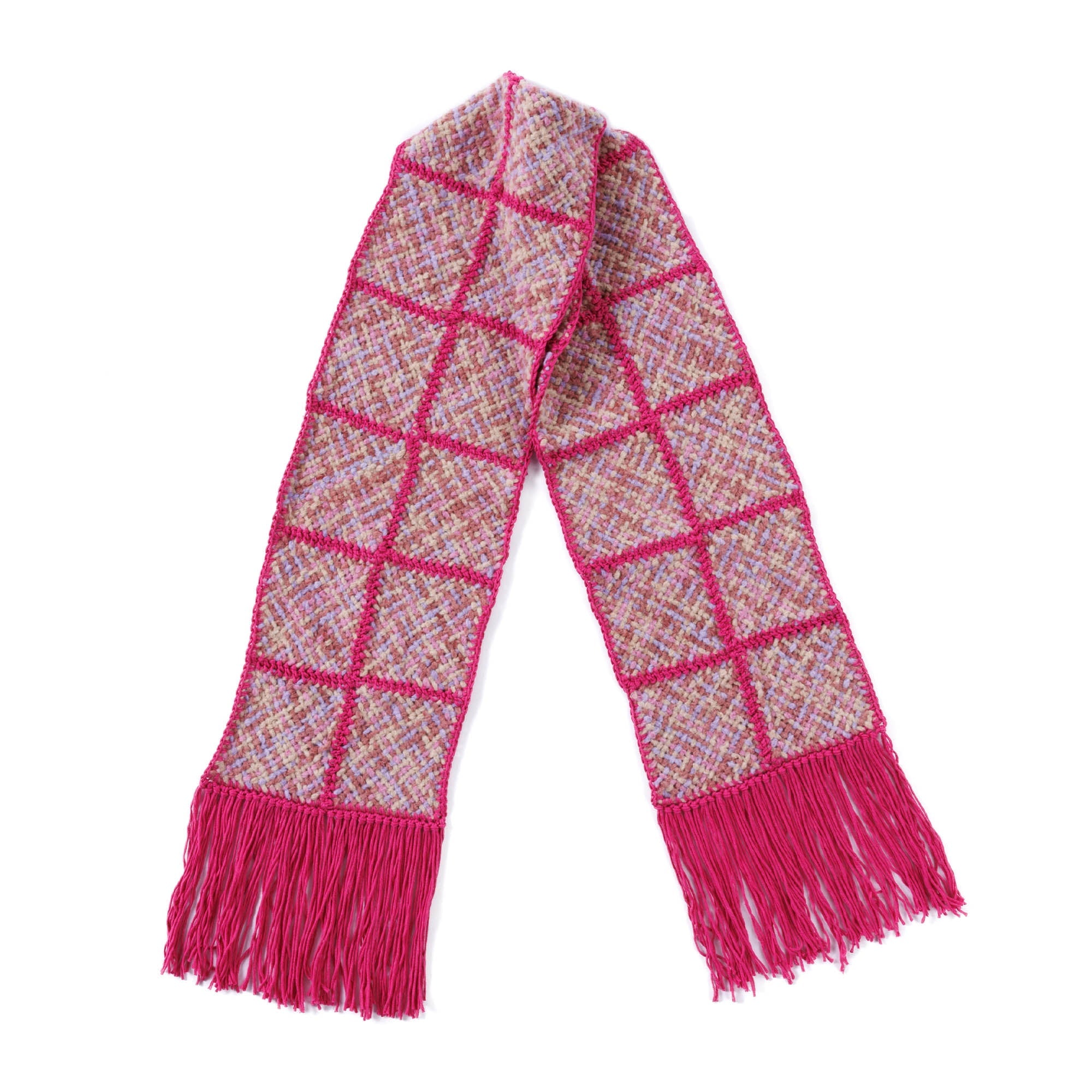 Bernat Woven Windowpane Scarf (Digital Download)