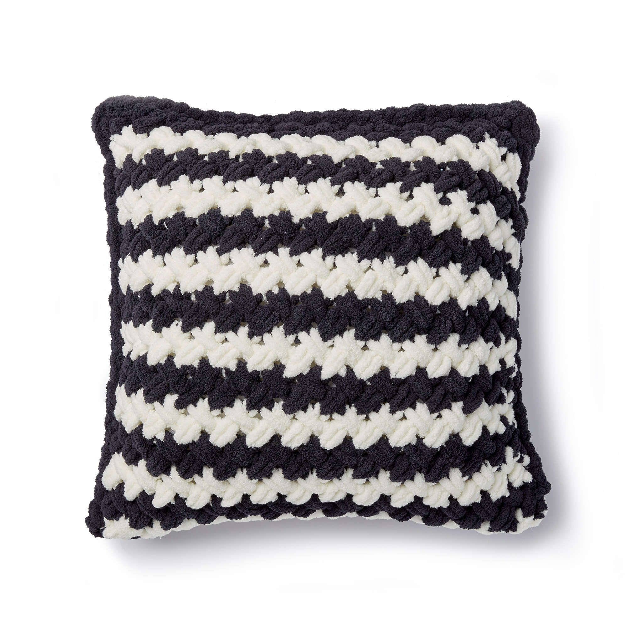 Bernat Craft Alize EZ Two Color Criss-Cross Pillow (Digital Download)