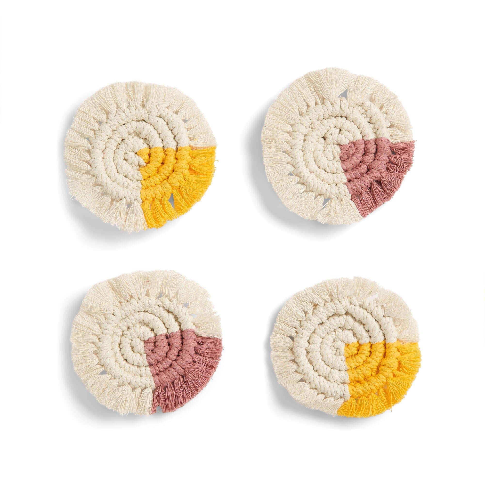 Bernat Bright Side Macrame Coasters (Digital Download)