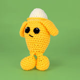 Knitty Critters - Fruit & Veg Heads Amigurumi Crochet Kit - Banana Split