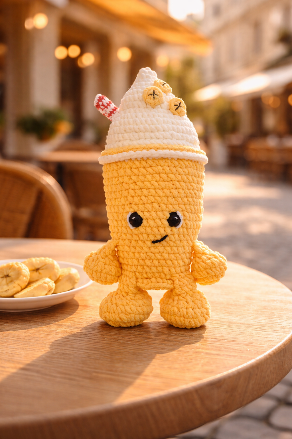 Knitty Critters Crochet Kit - The Coffee Club - Banana Milkshake