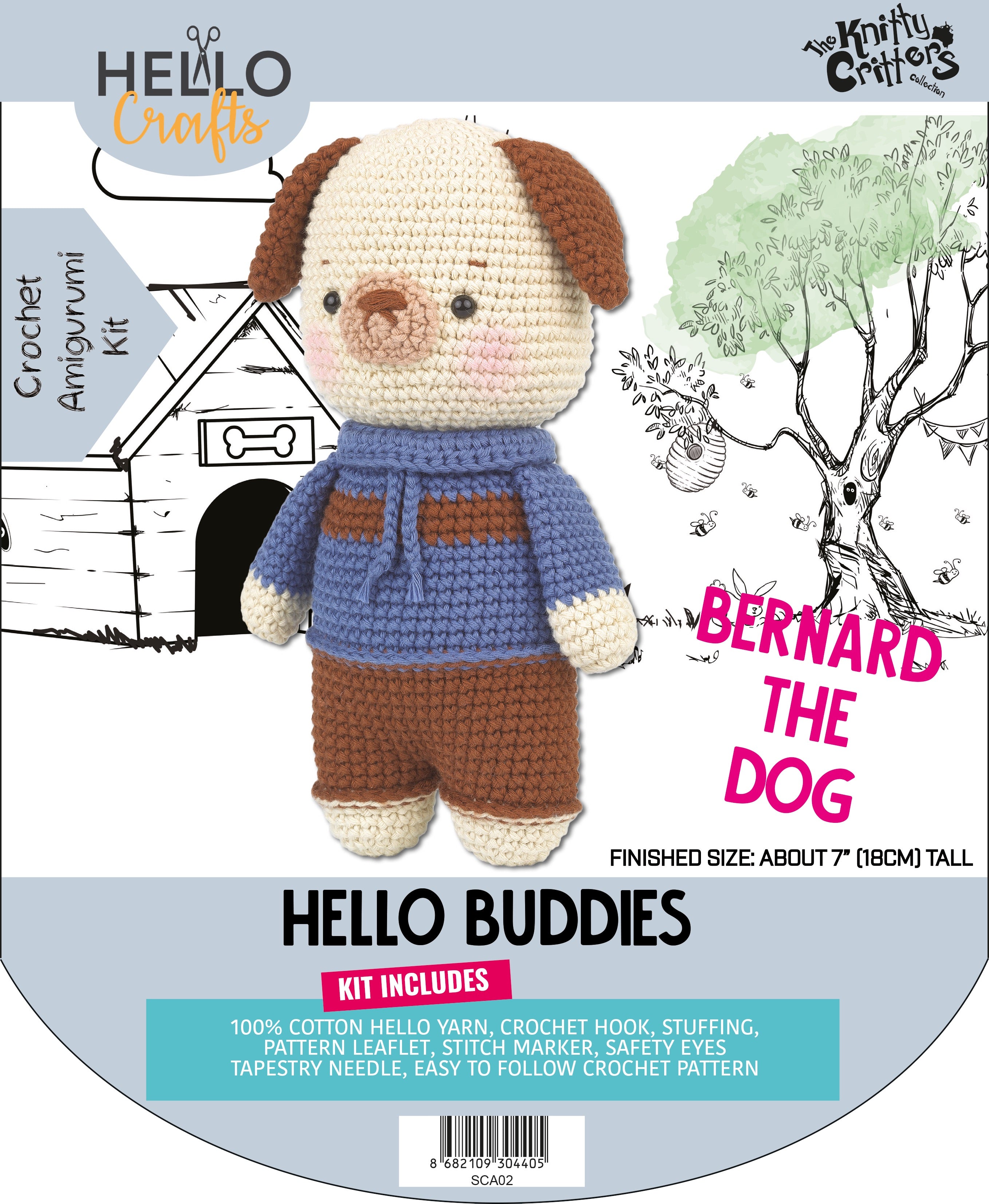 Knitty Critters - Hello Buddies - Bernard The Dog – Readicut