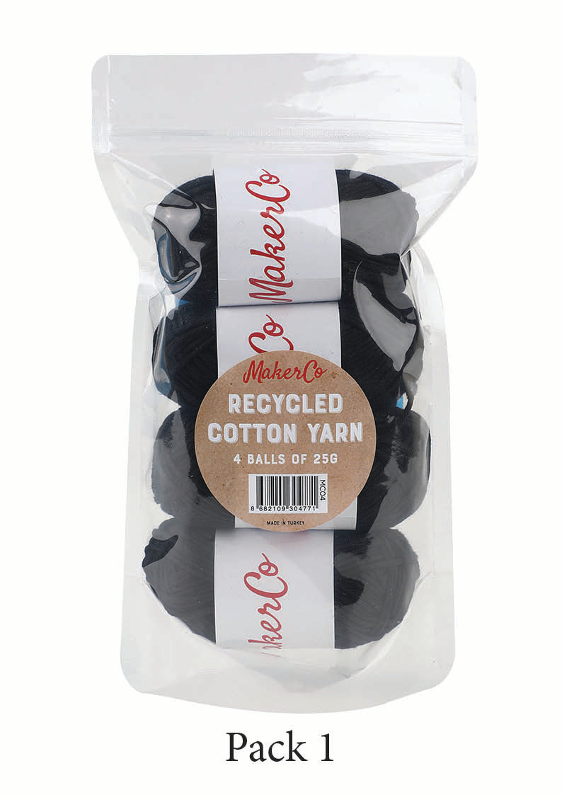 MakerCo - Recycled Cotton Yarn - Blacks