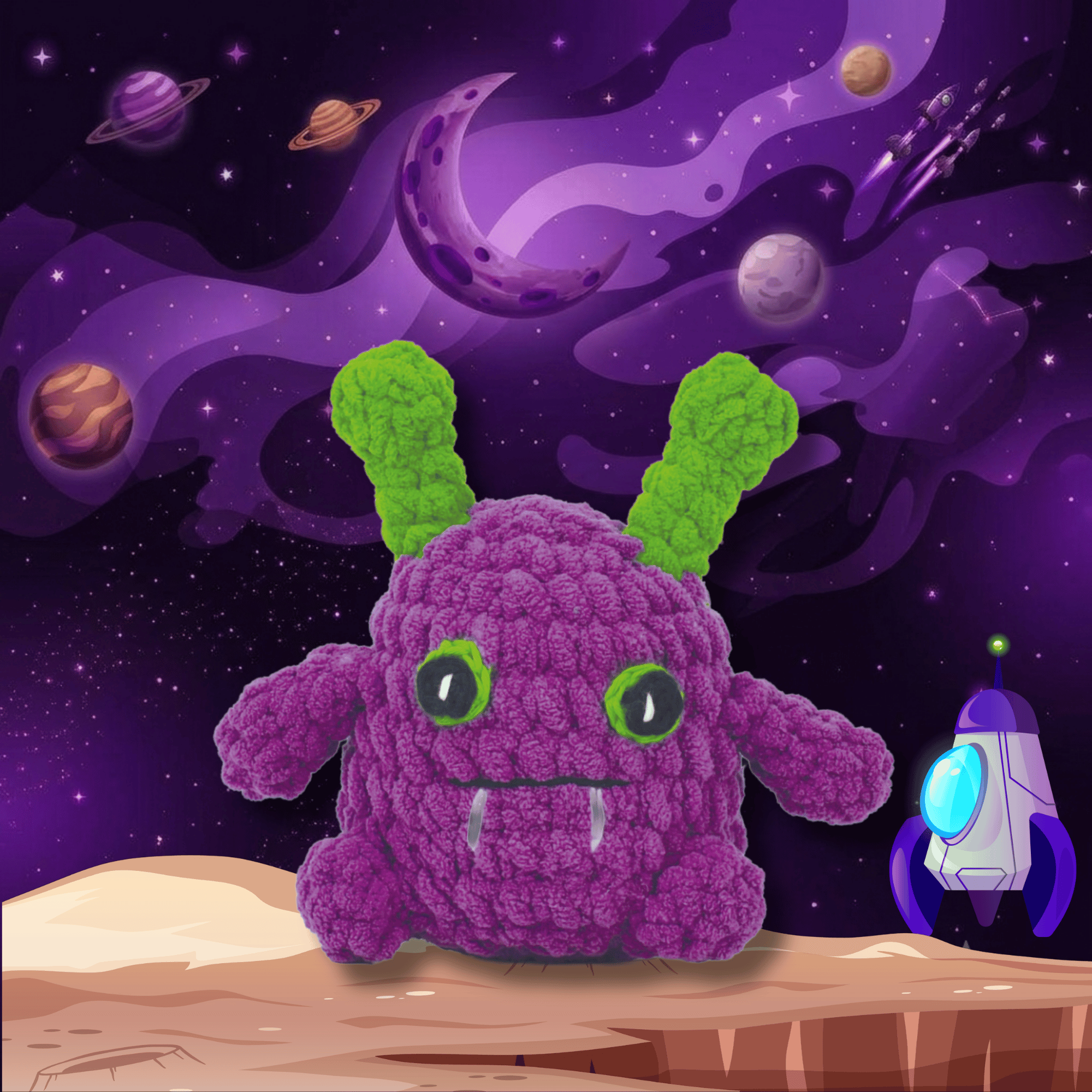 Knitty Critters Crochet Kit - Cosmic Crew - Blorp