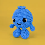 Knitty Critters - Fruit & Veg Heads Amigurumi Crochet Kit - Blueberry Muffin
