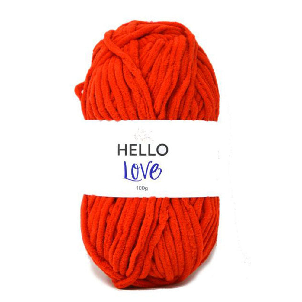 HELLO Love Super Chunky Yarn - Bright Red