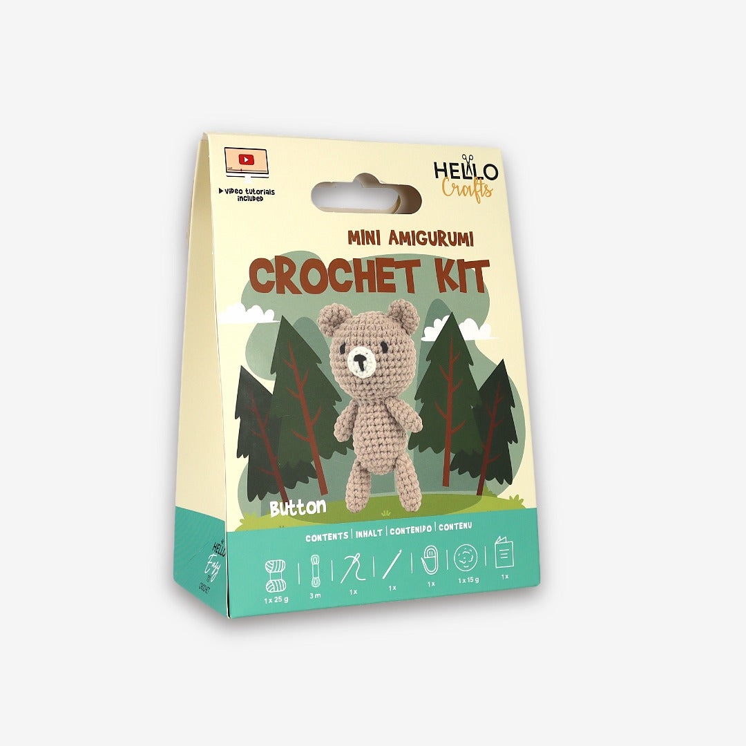 Mini Amigurumi Crochet Kit - Button