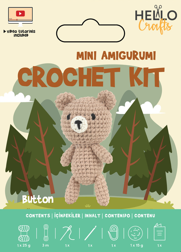 Mini Amigurumi Crochet Kit - Button