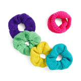 CARON COLOR BURST CROCHET SCRUNCHIE, SINGLE SIZE / BLUE MINT (Digital Download)