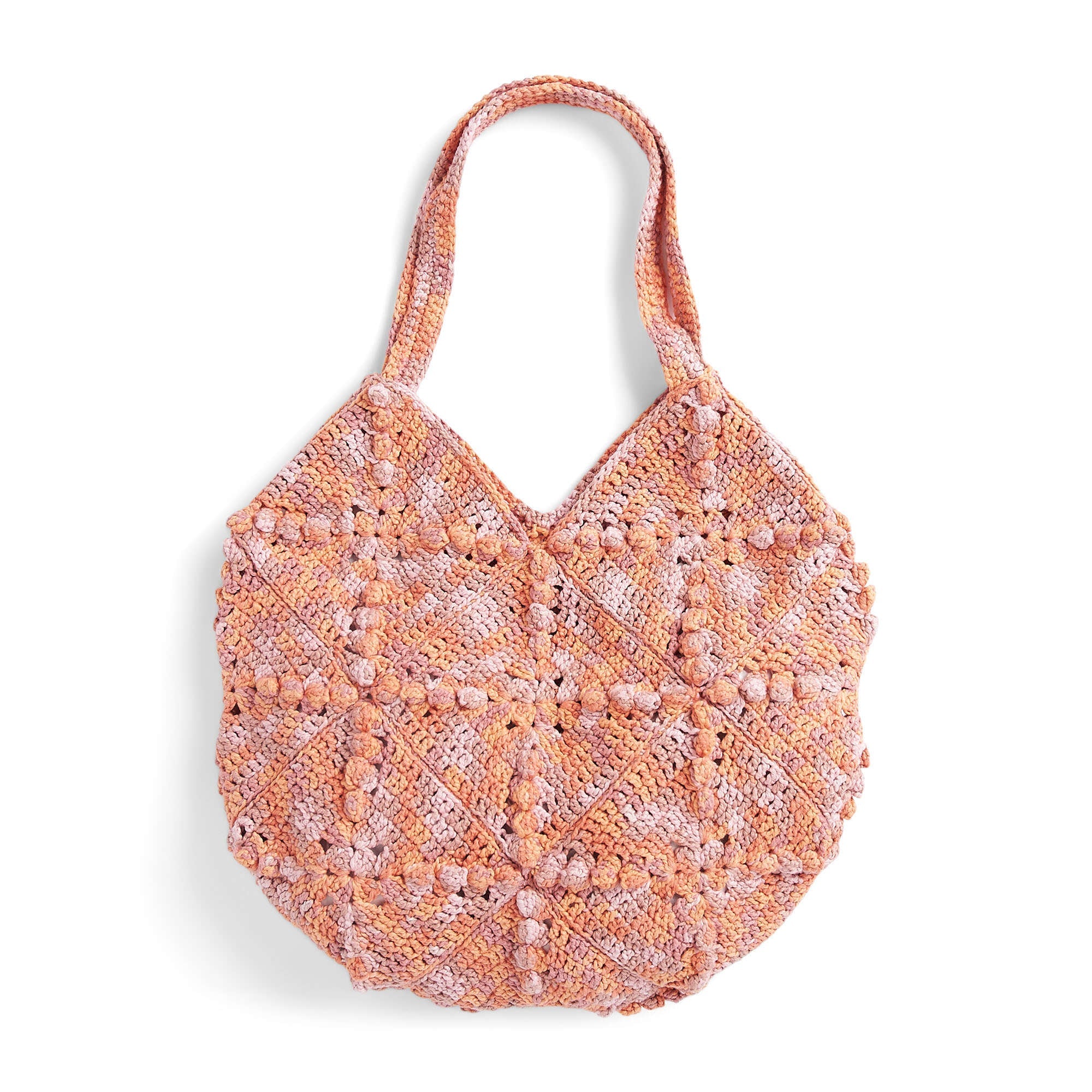 Caron Popcorn Around The Block Crochet Tote (Digital Download)