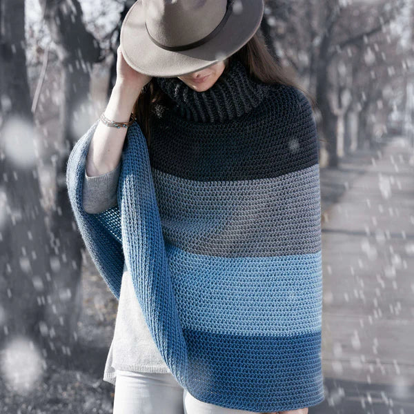 CROCHET PATTERN - CARON COZY COWL CAPE
