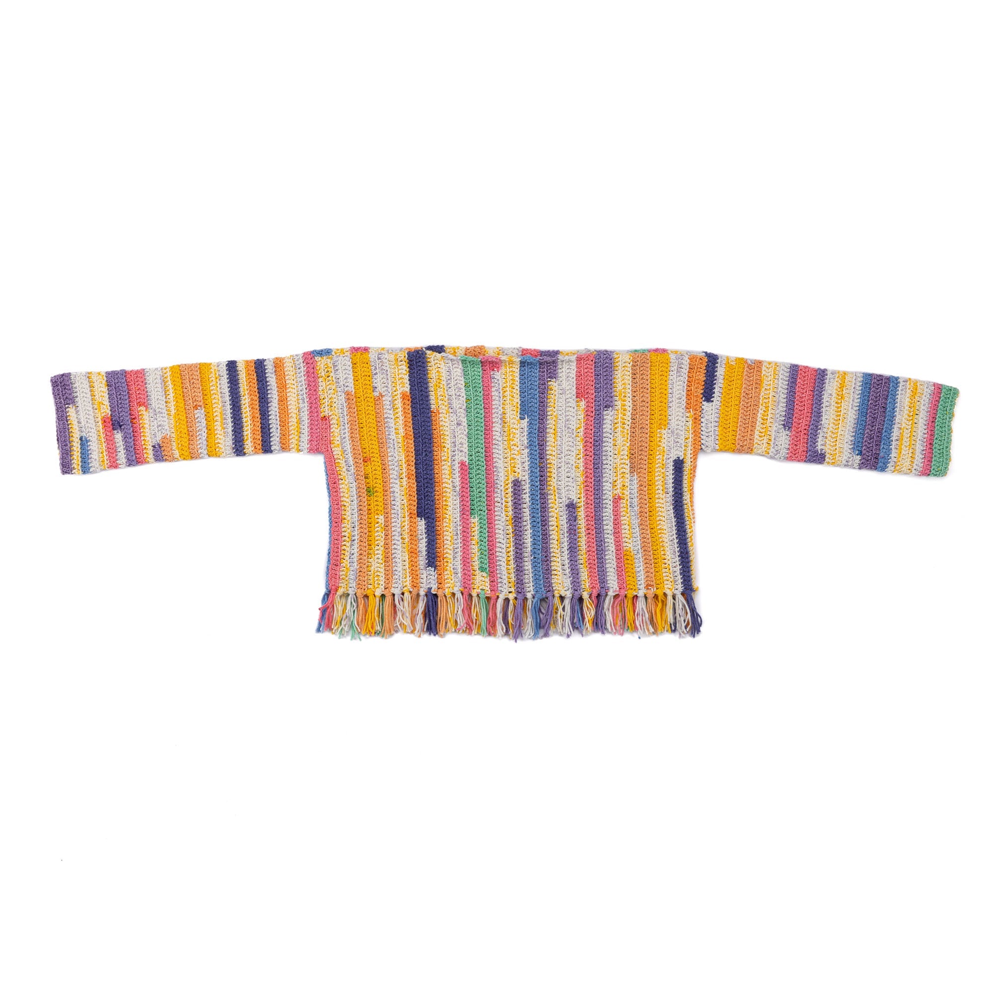 Caron For the Fringe Festival Crochet Sweater