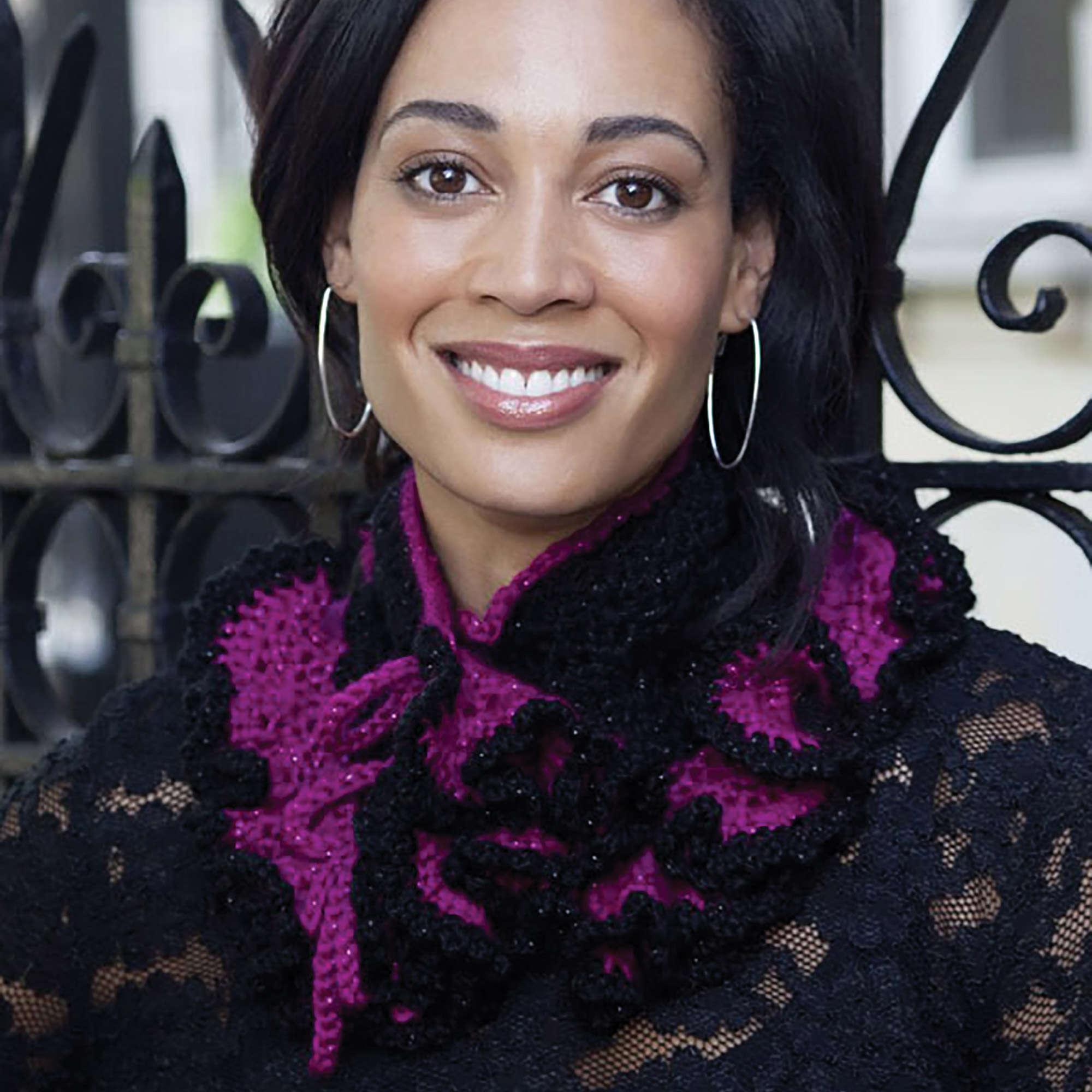 Caron Crochet Ruffled Neckwrap