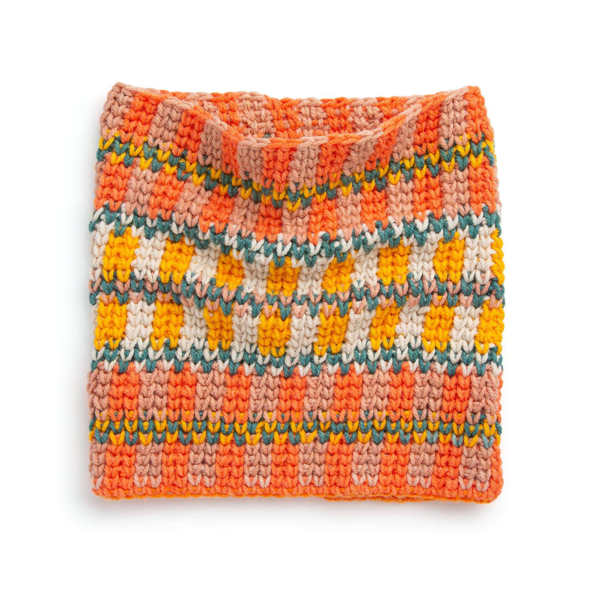 Caron Fair Isle Crochet Cowl (Digital Download)