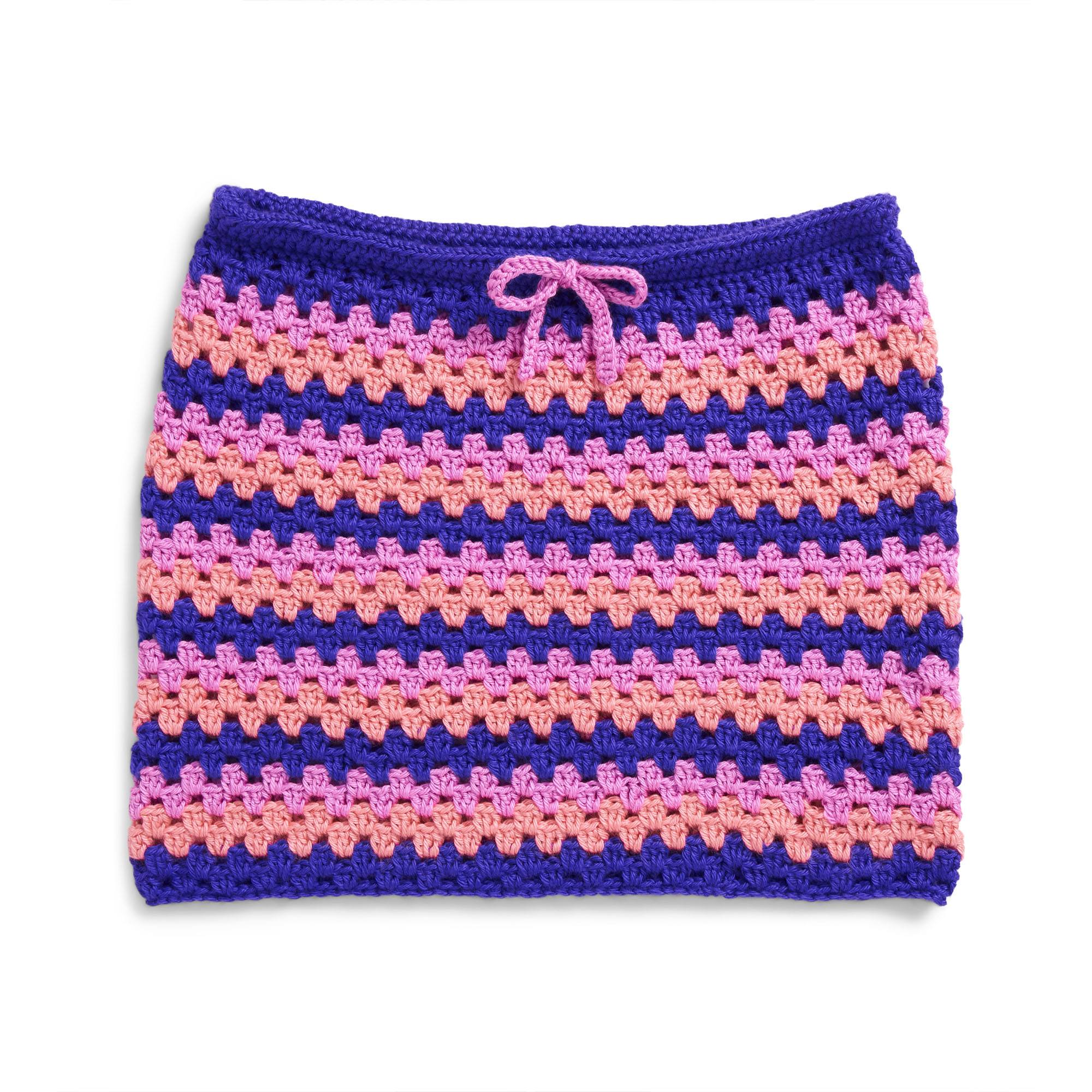 Caron Granny Clusters Crochet Skirt