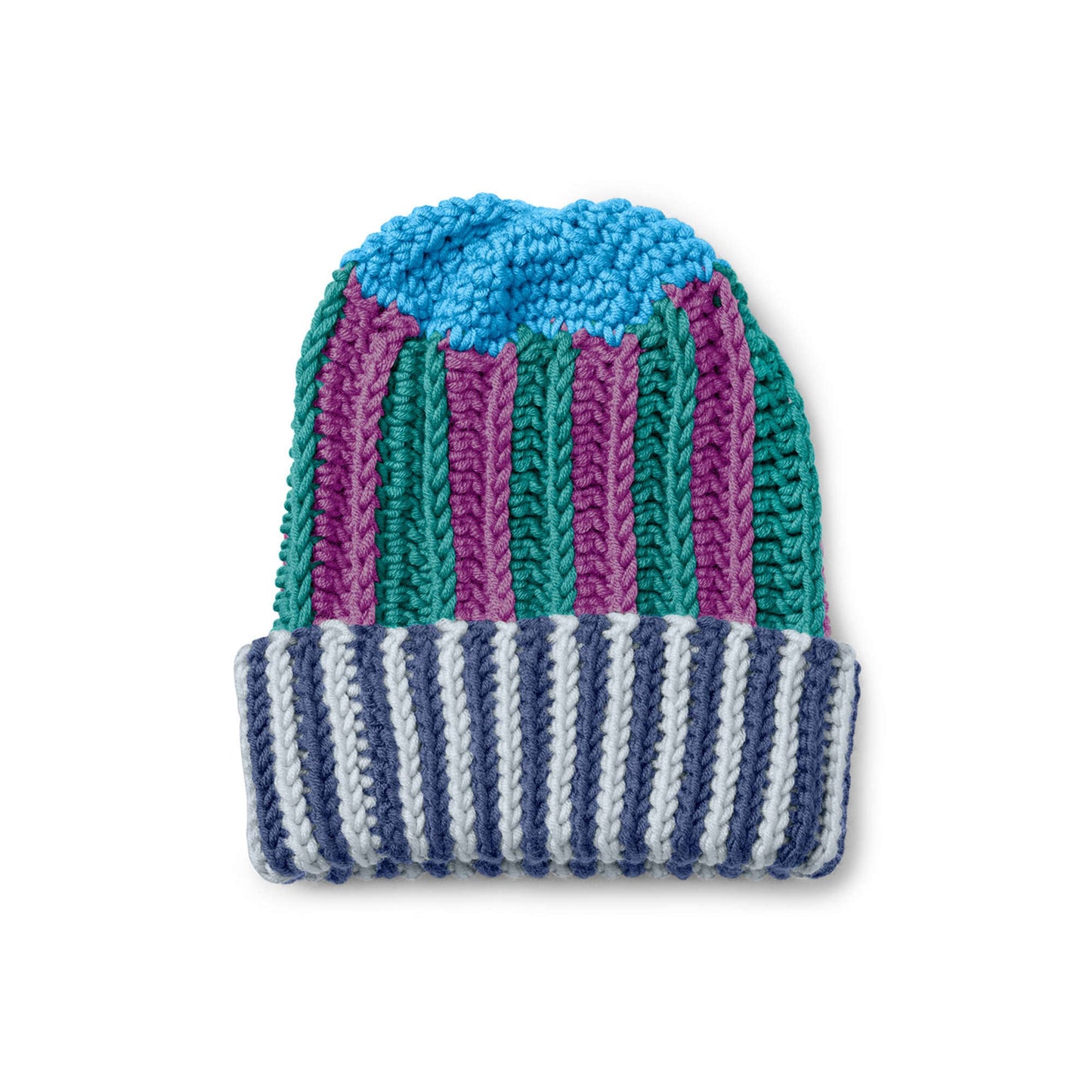 Caron X Pantone Multi Stripes Crochet Hat (Digital Download)