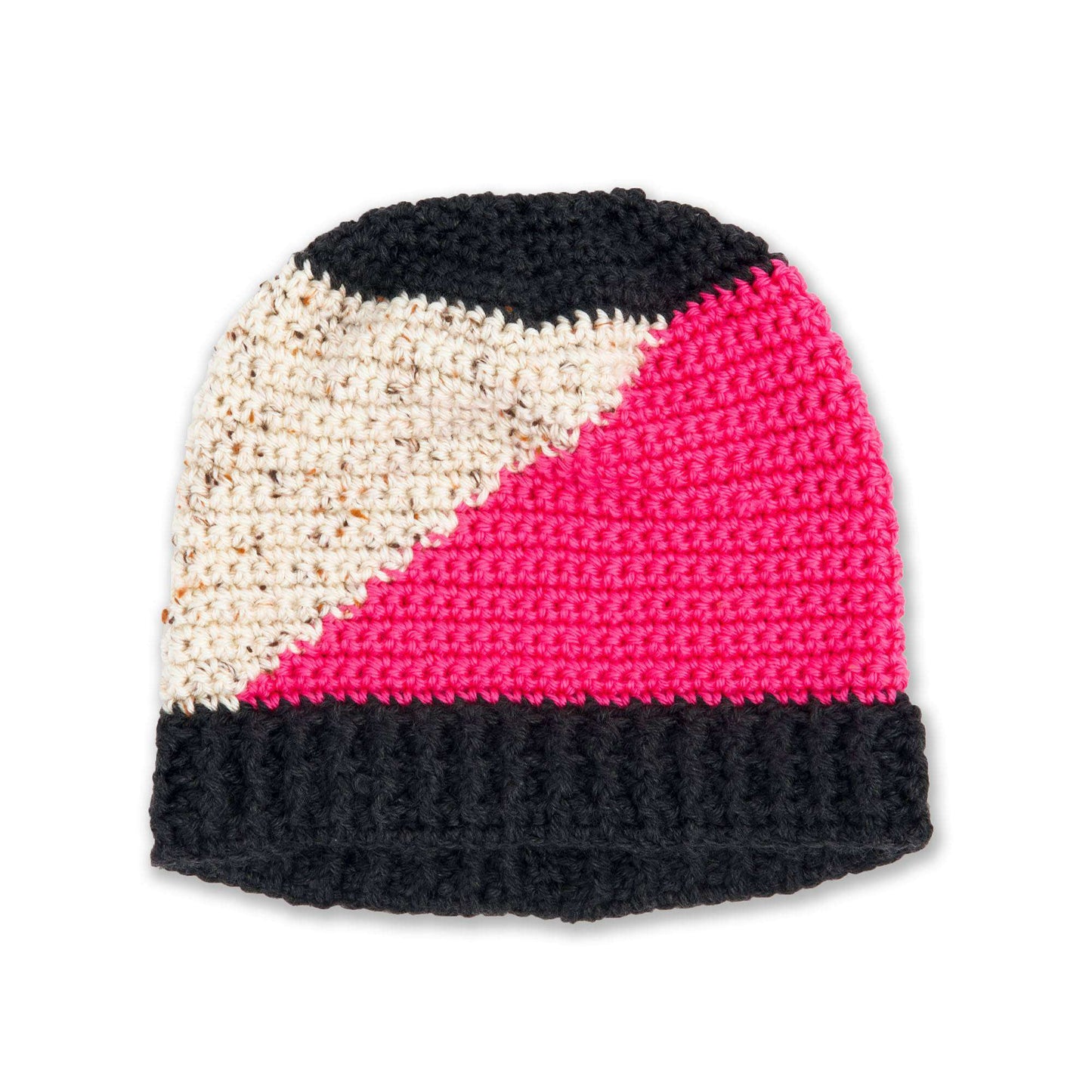 Caron Crochet Colorblock Hat