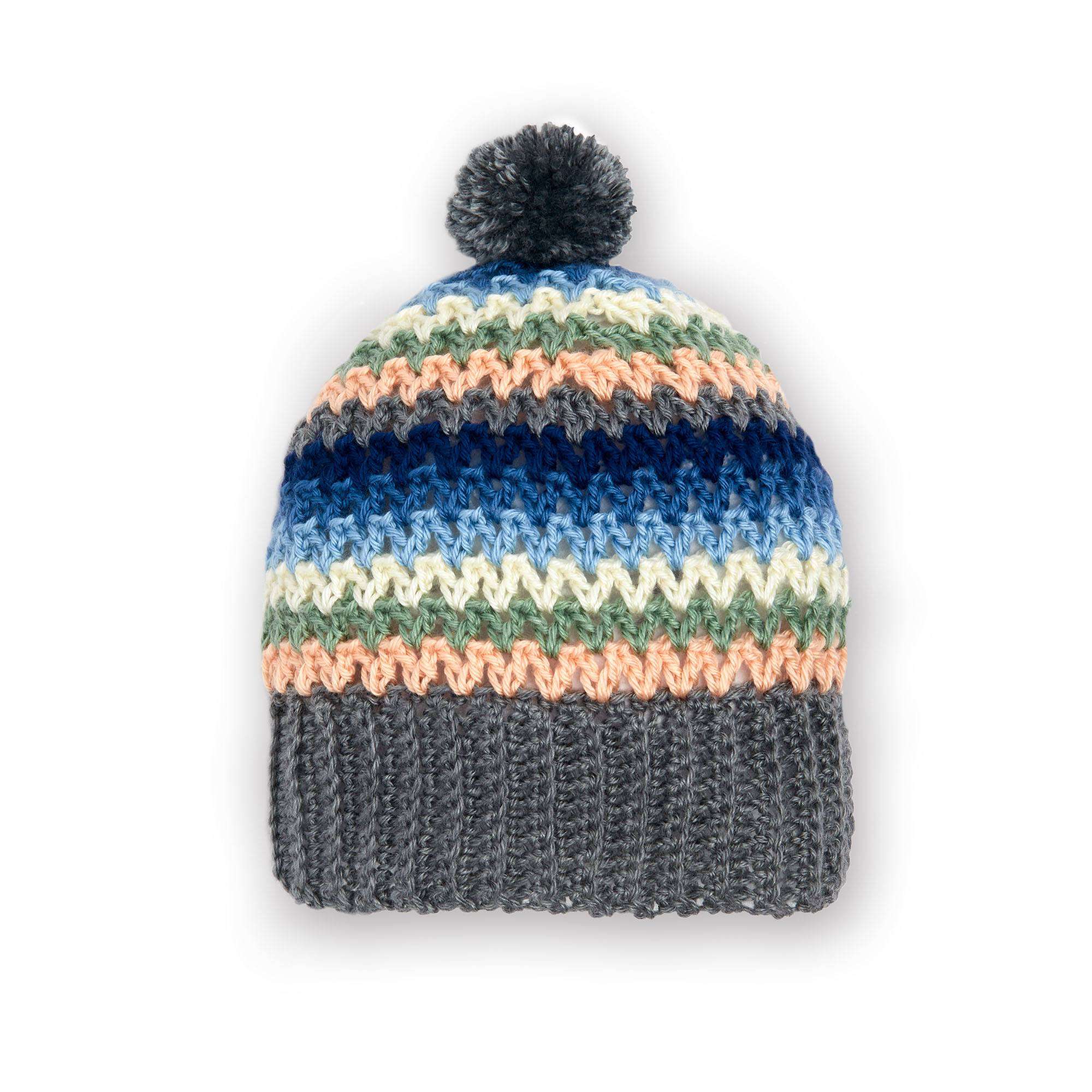 Caron Let's Stripe Crochet Hat (Digital Download)