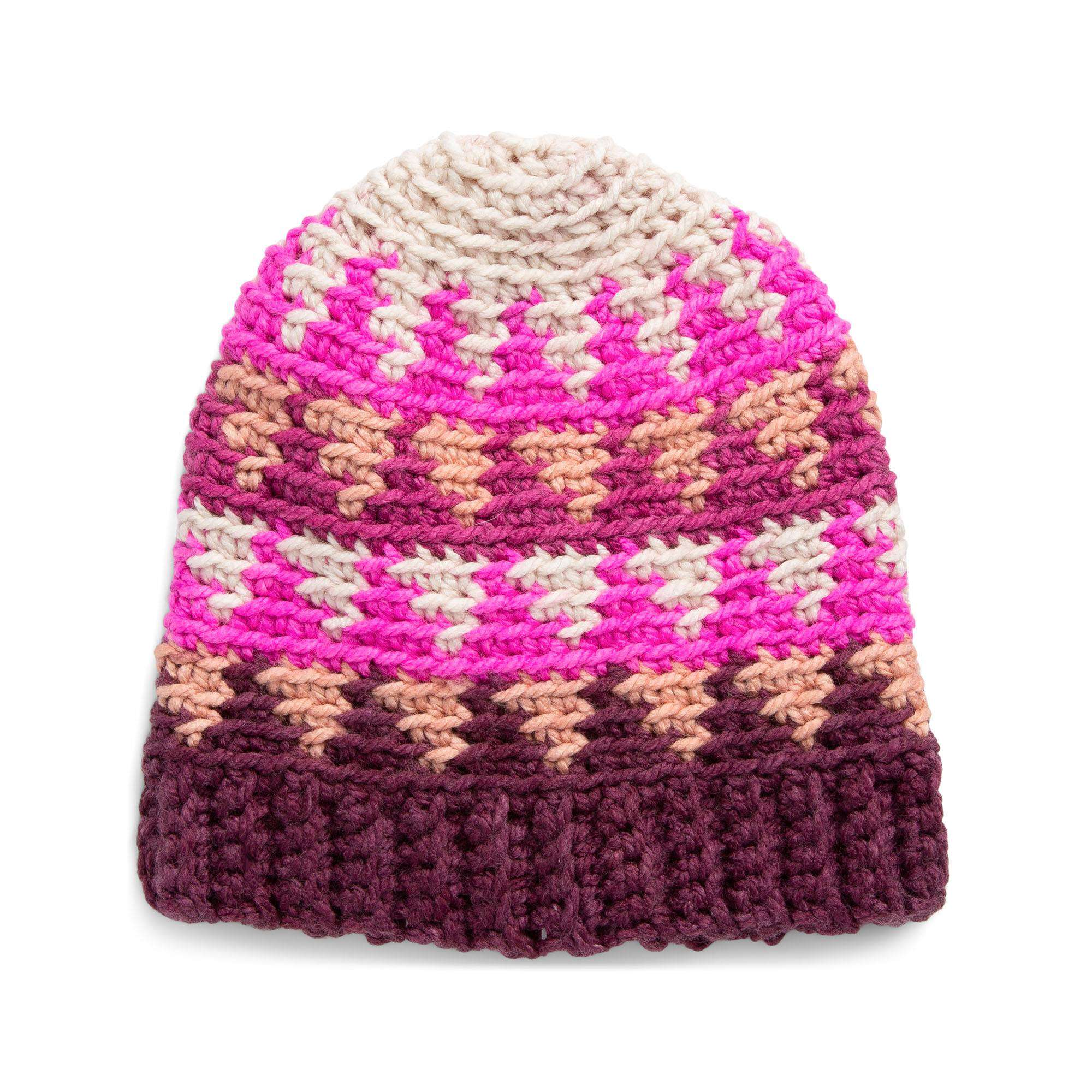 Caron Triangle Valley Crochet Hat (Digital Download)