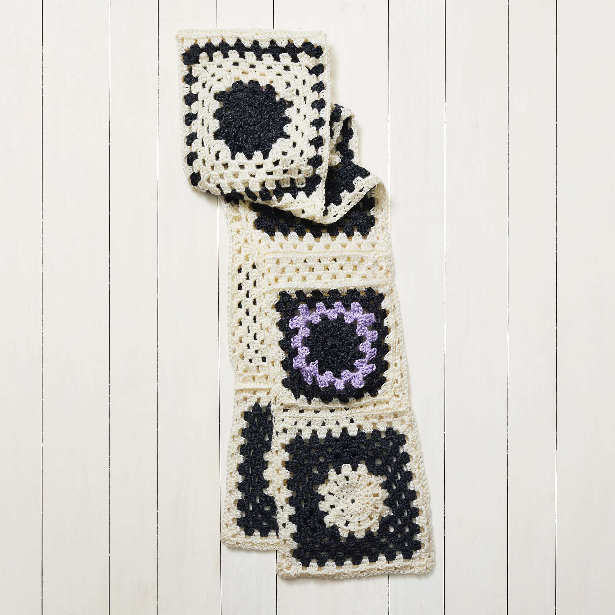 Caron Stitch Club Pocket Granny Crochet Scarf + Tutorial (Digital Download)