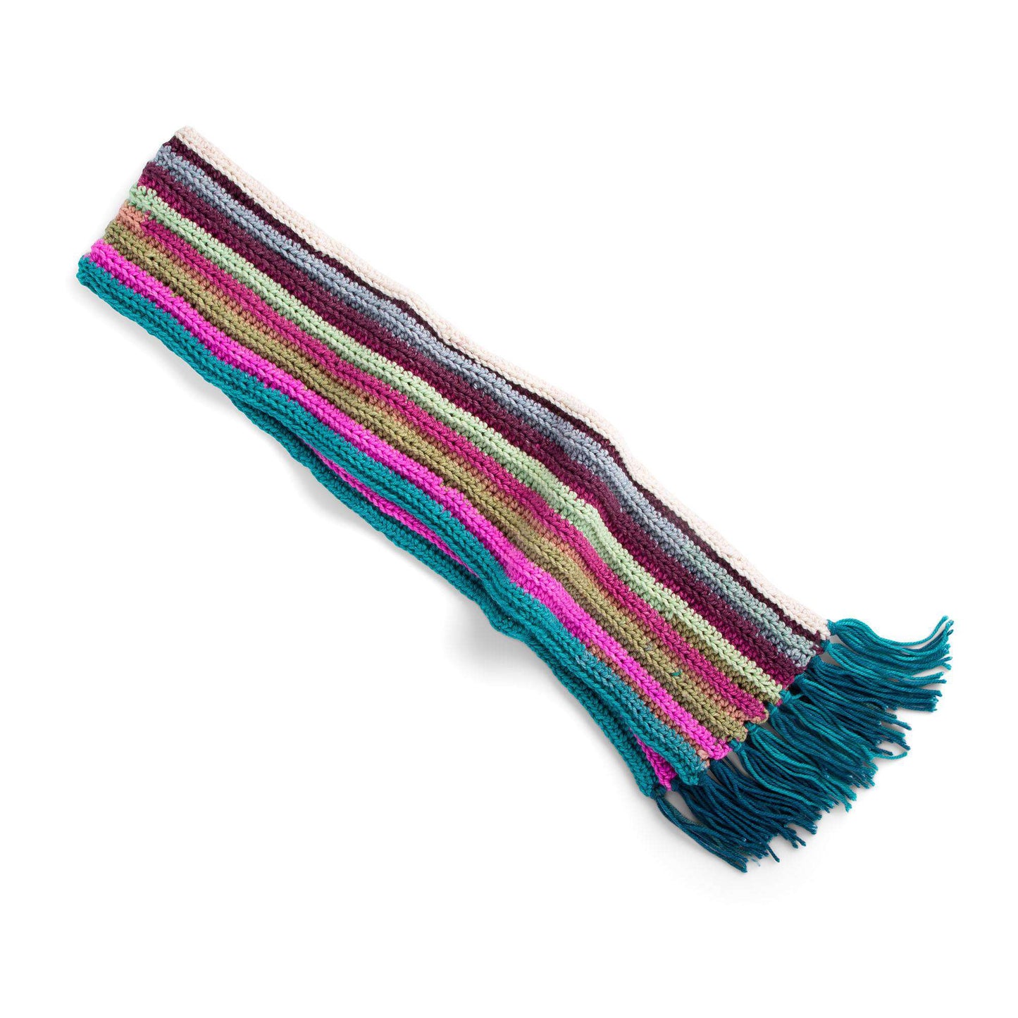 Caron Horizontal Stripes Crochet Scarf (Digital Download)