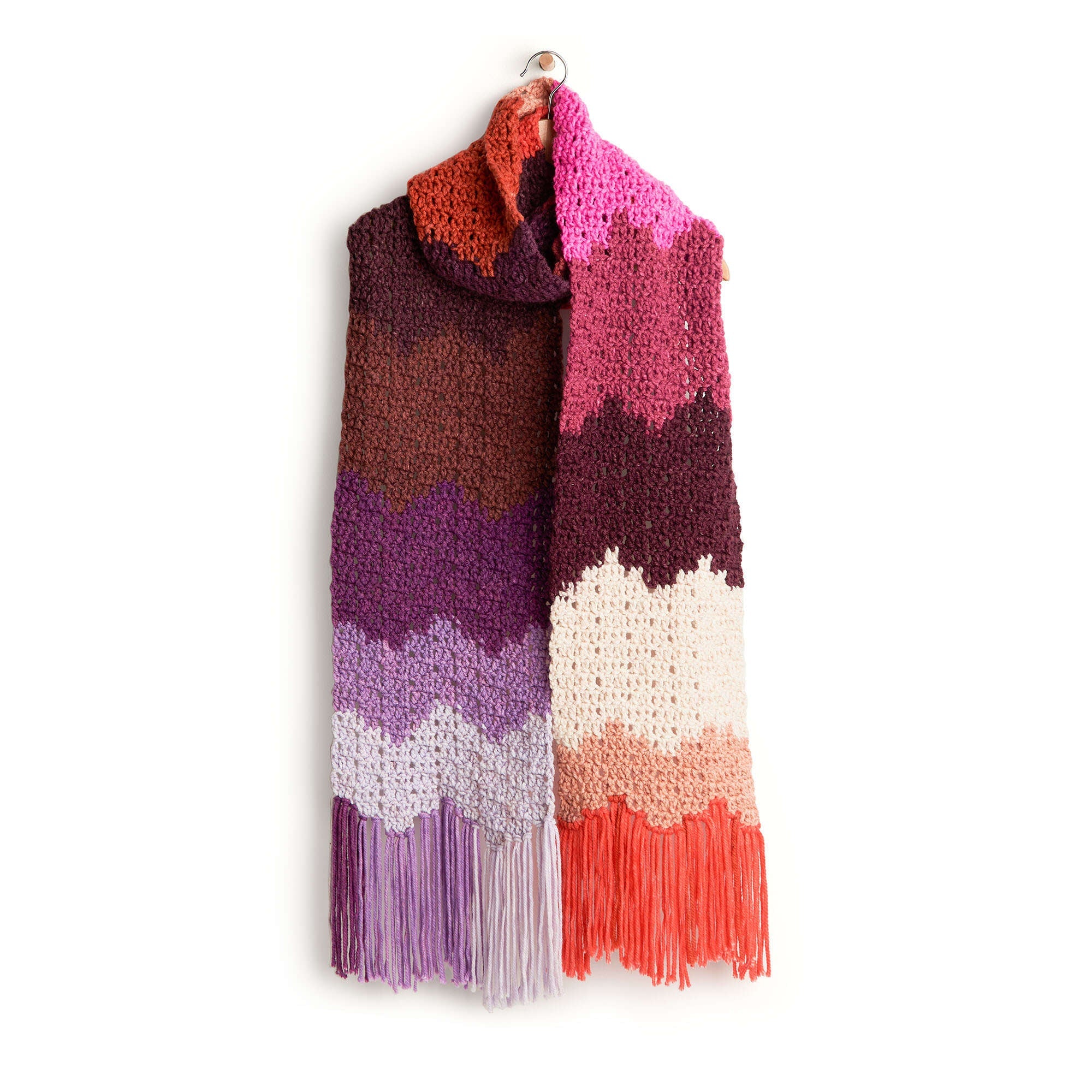Caron Crochet Big Bargello Bands Scarf (Digital Download)