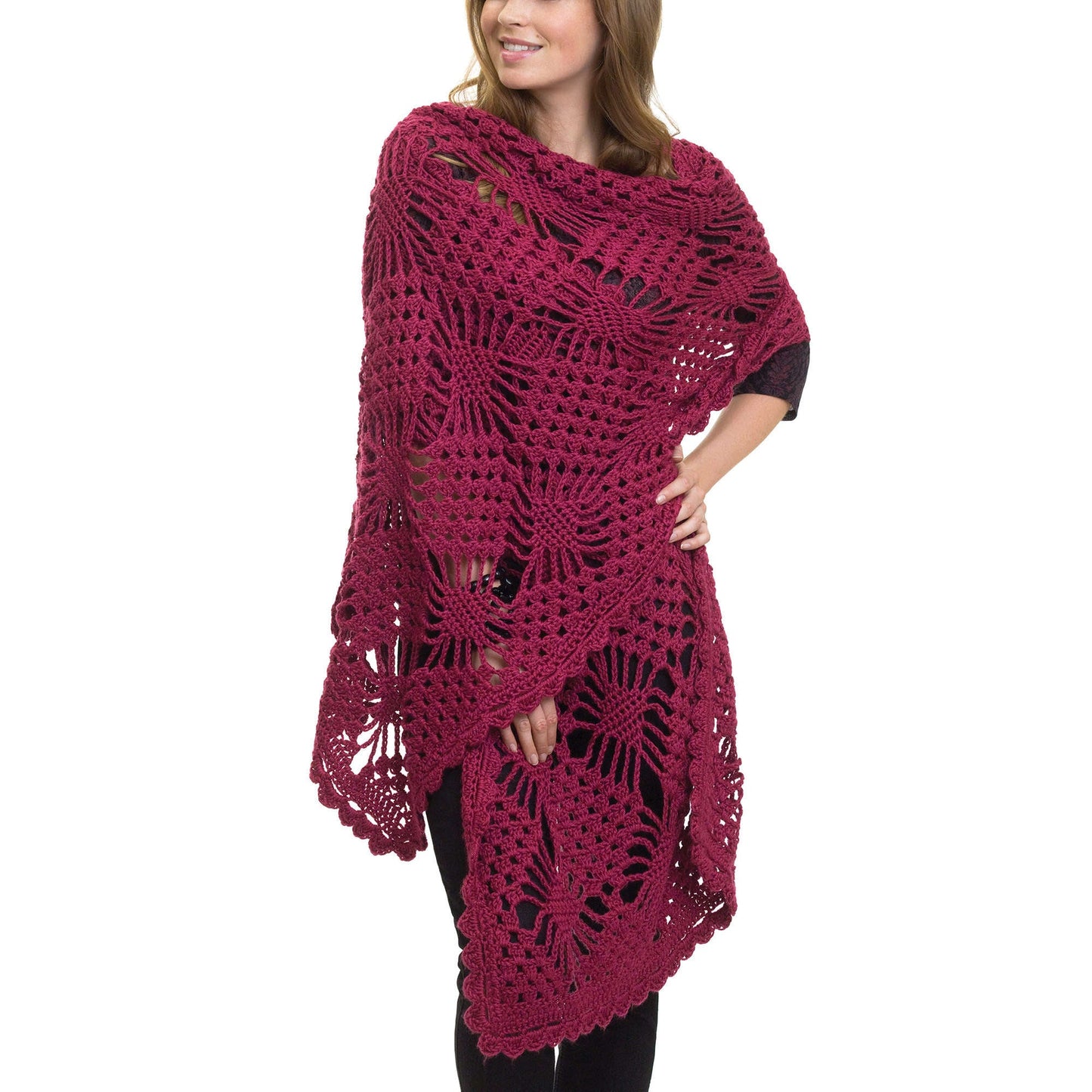 Caron Crochet Spider Stitch Wrap (Digital Download)