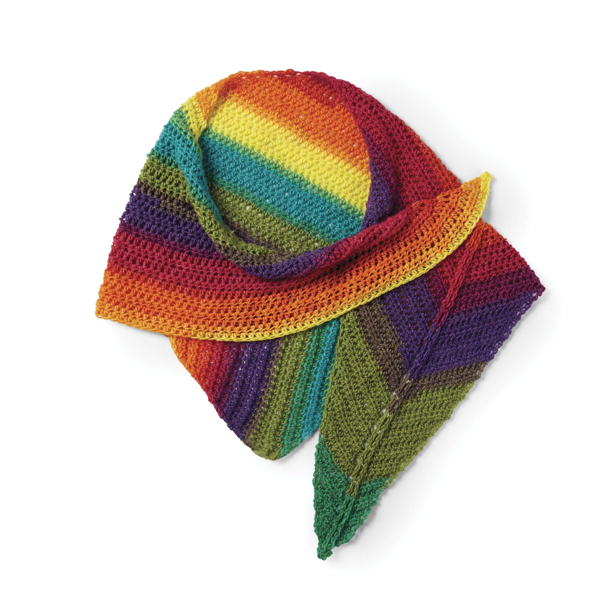 Caron Rainbow Shawl (Digital Download)