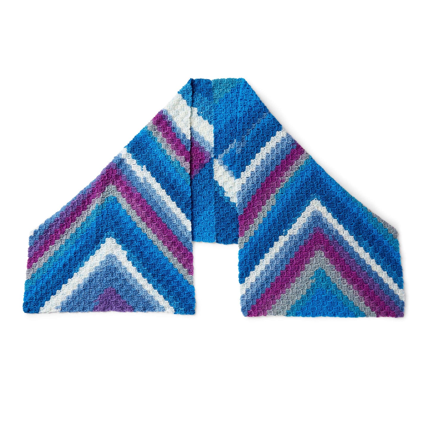 Caron Chevron Strip Crochet Shawl (Digital Download)