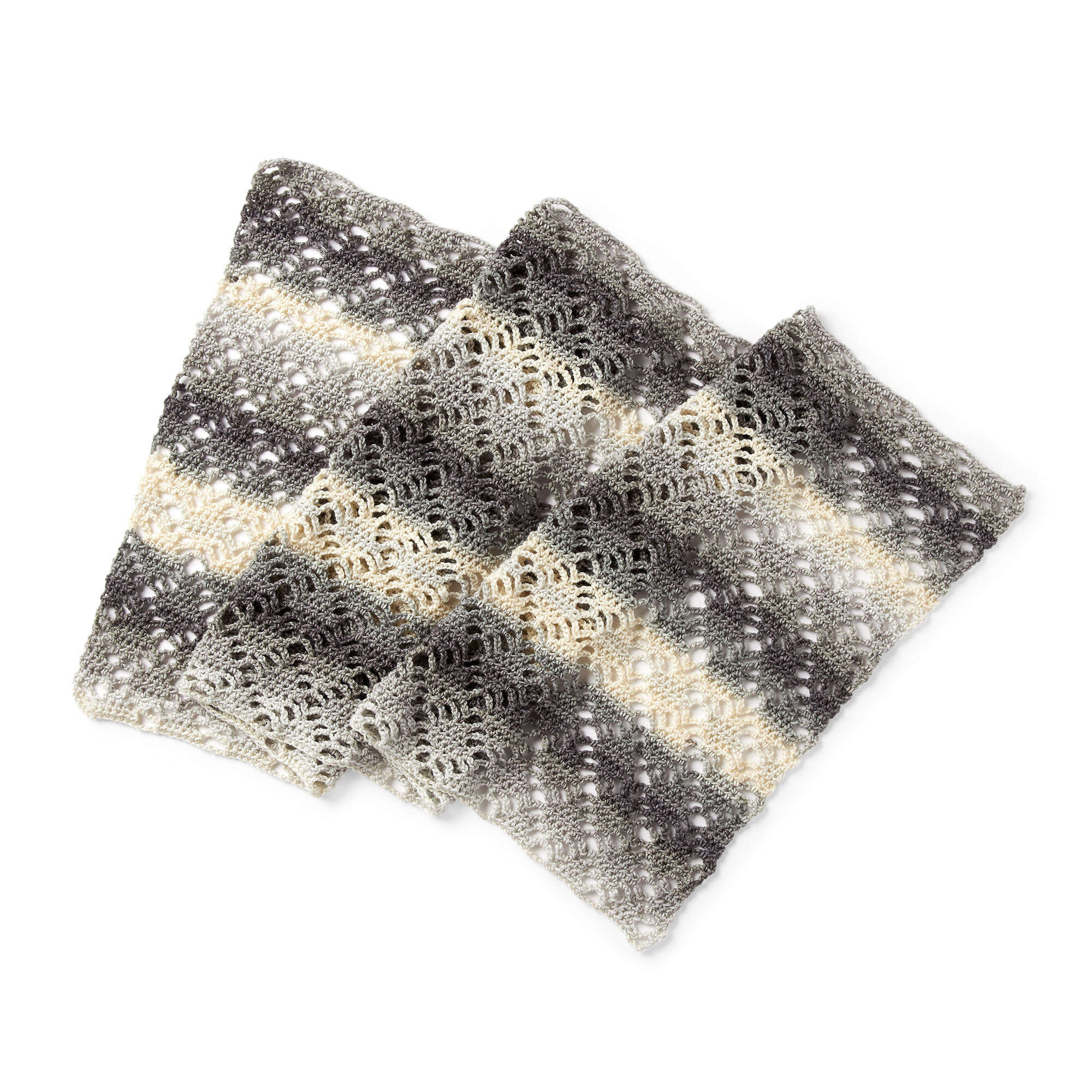 Caron Geometric Grid Crochet Shawl (Digital Download)