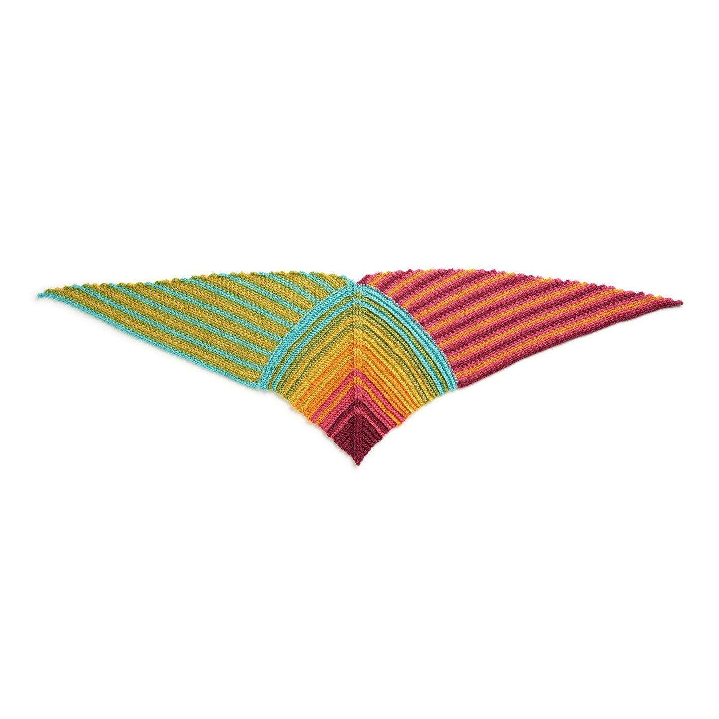 Caron Mitered Ridges Shawl (Digital Download)