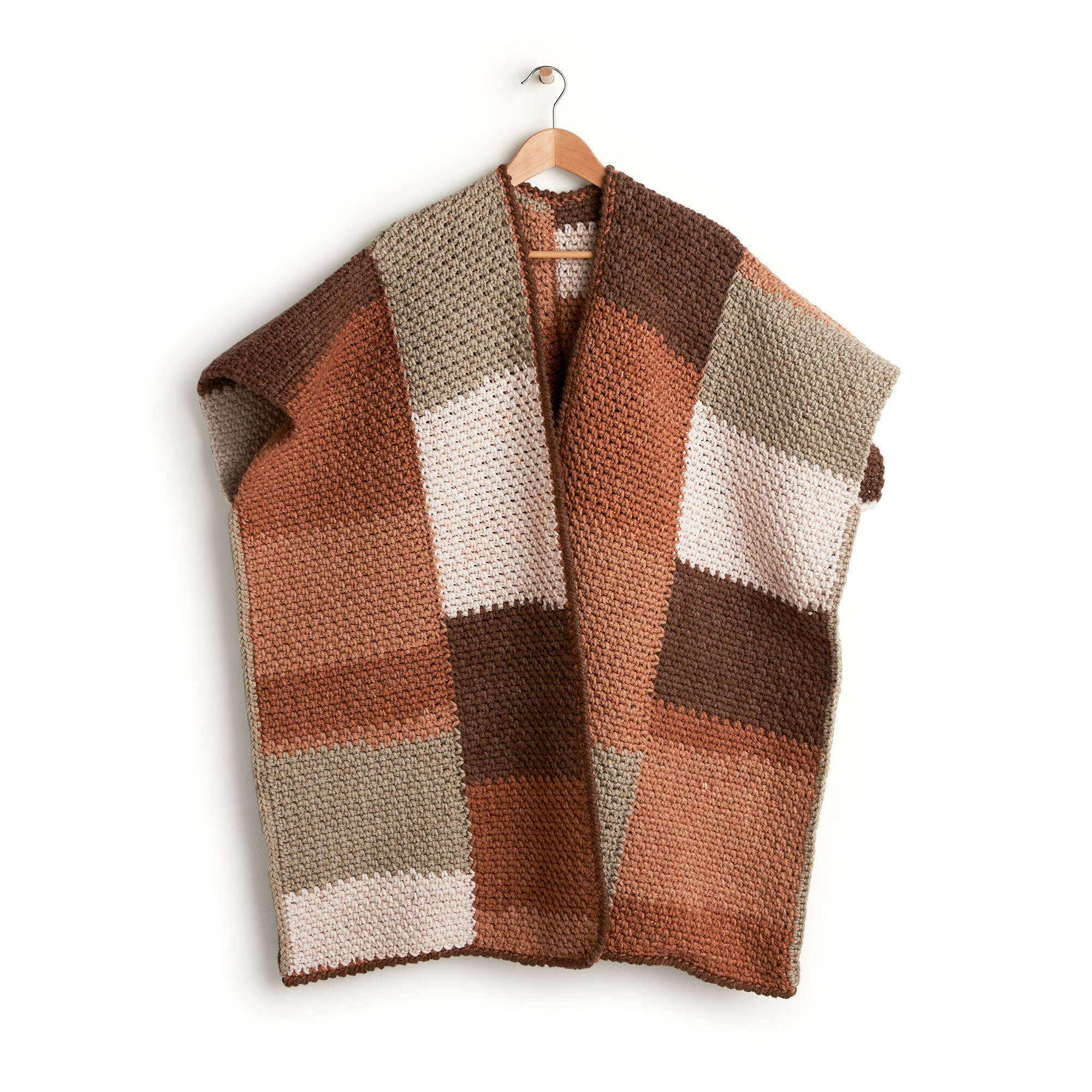 Caron Colorblock Ruana (Digital Download)