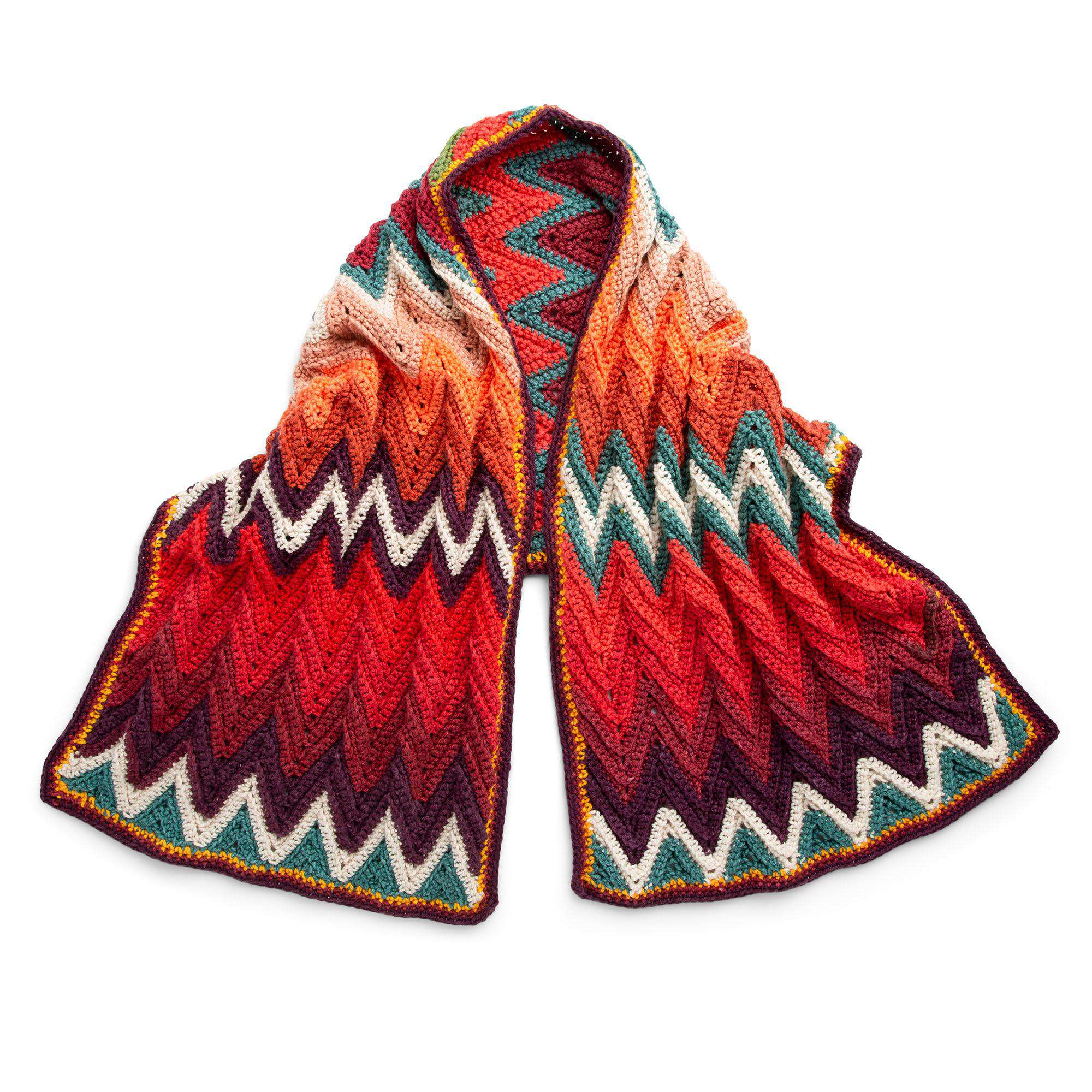 Caron Zigzag Time In Crochet Shawl (Digital Download)