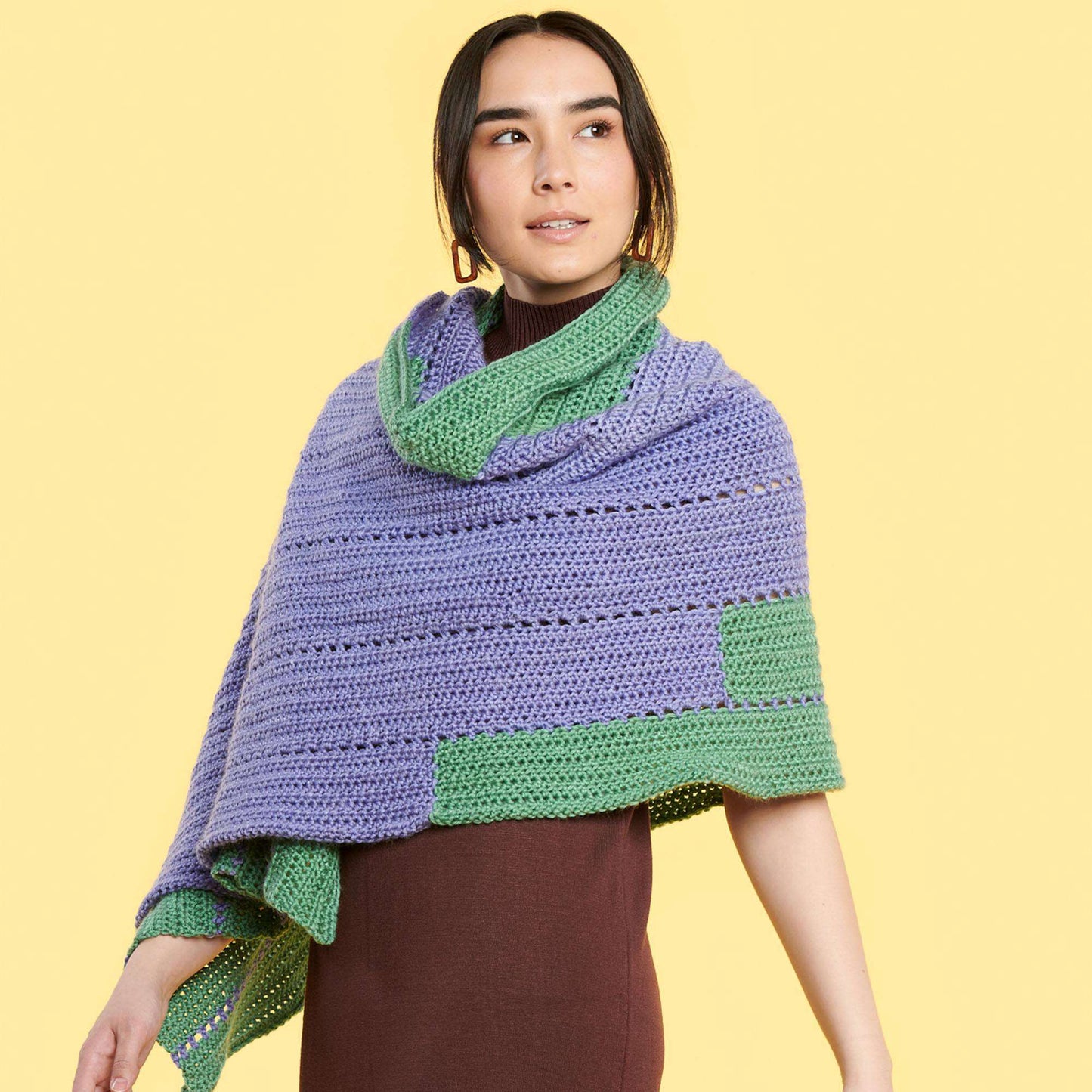 Caron Bright Bars Crochet Wrap (Digital Download)