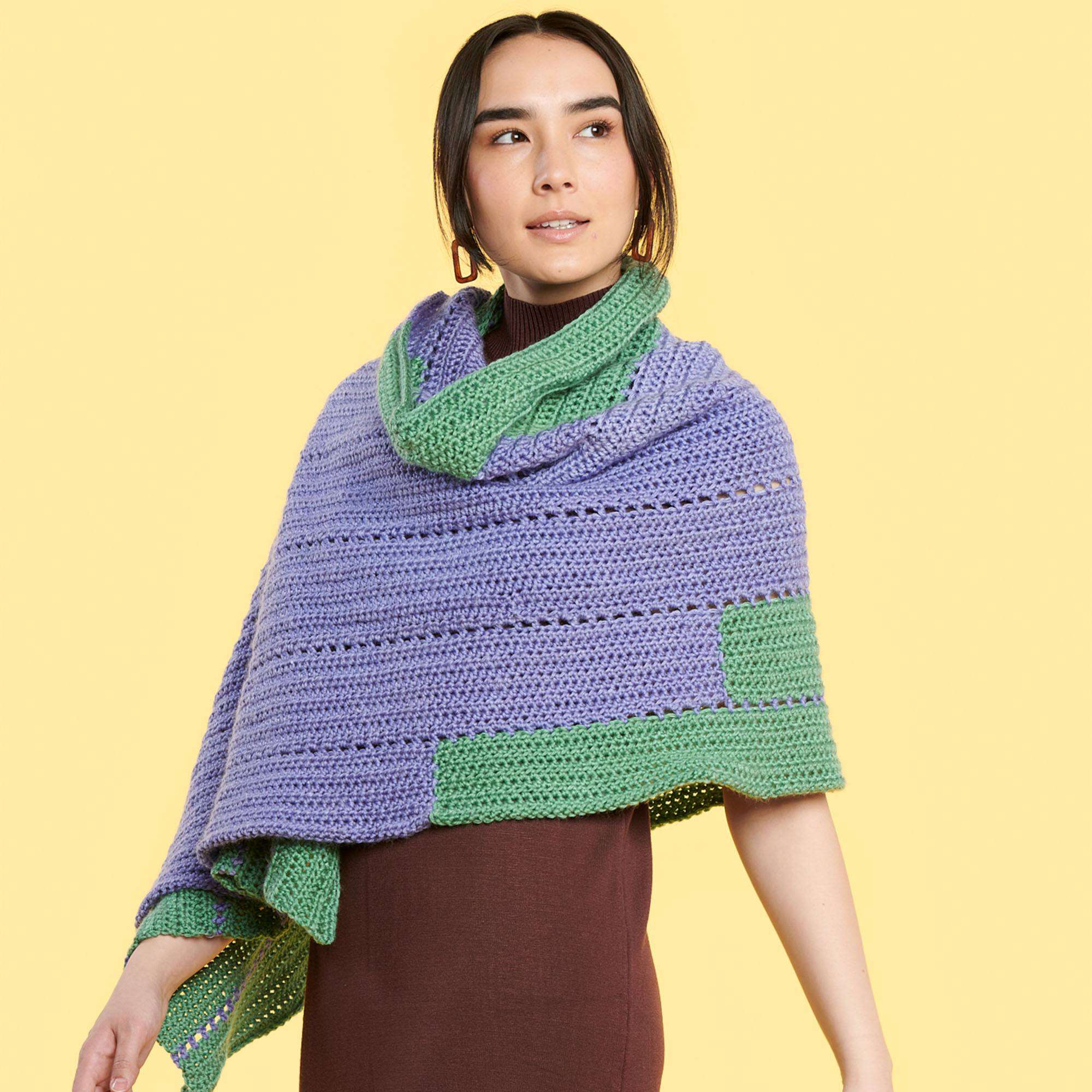 Caron Bright Bars Crochet Wrap (Digital Download)