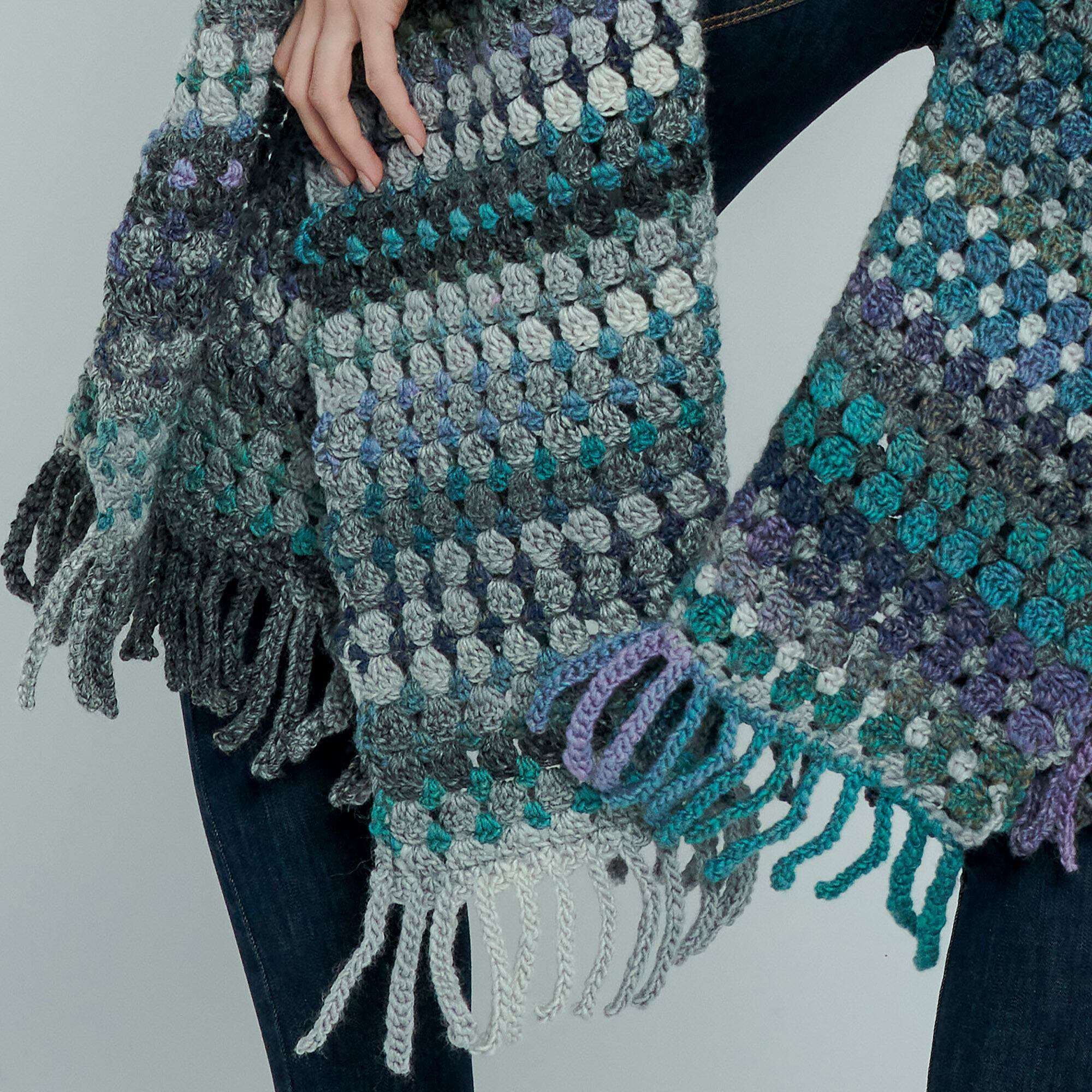 Caron Two Color Crochet Blanket Wrap (Digital Download)