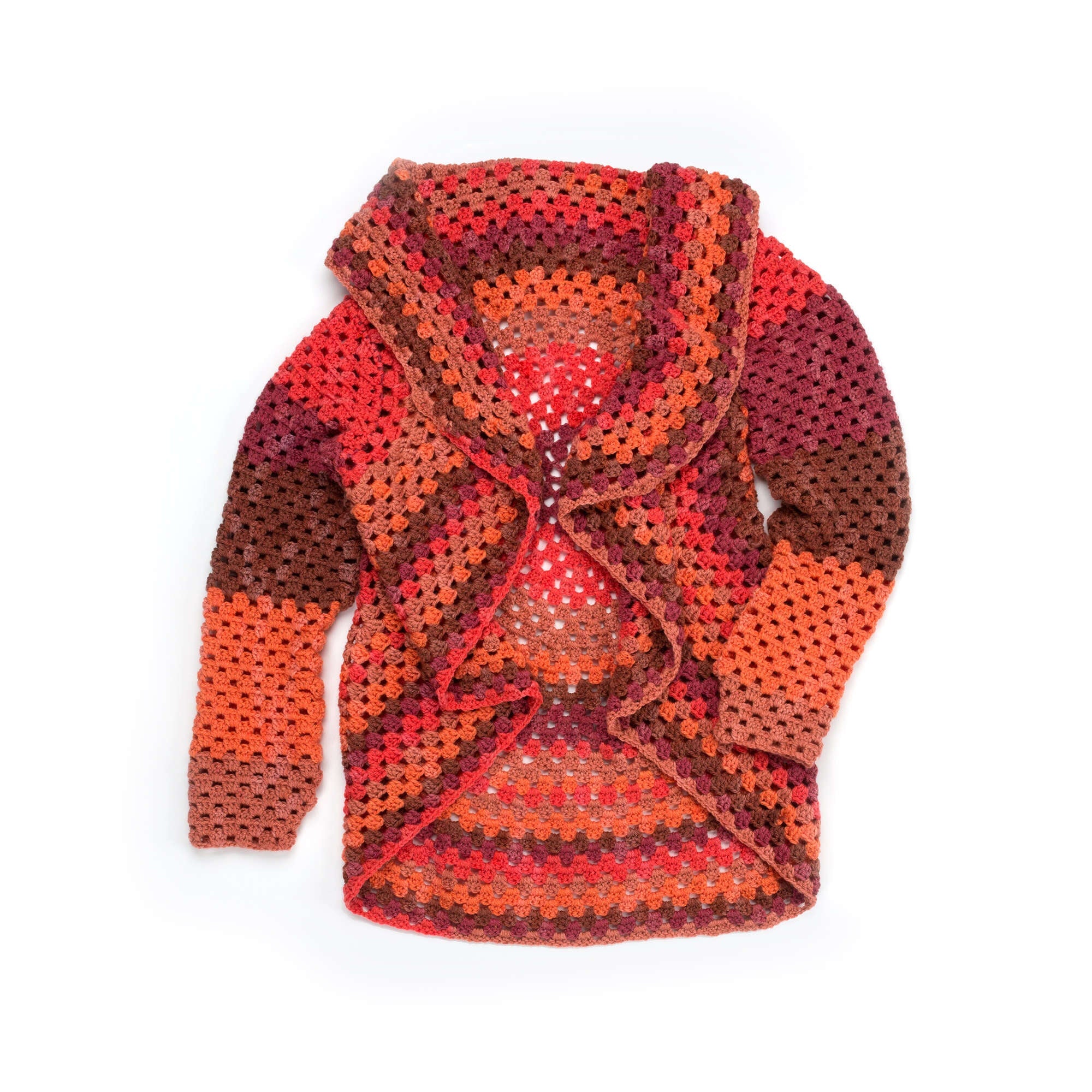 Caron Granny Stripes Crochet Cardigan (Digital Download)