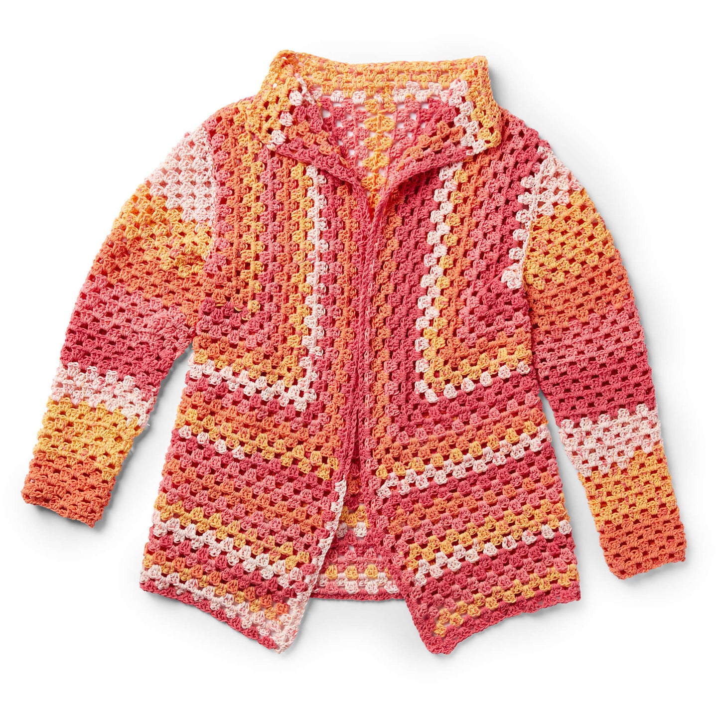 Caron Directional Granny Cardigan (Digital Download)