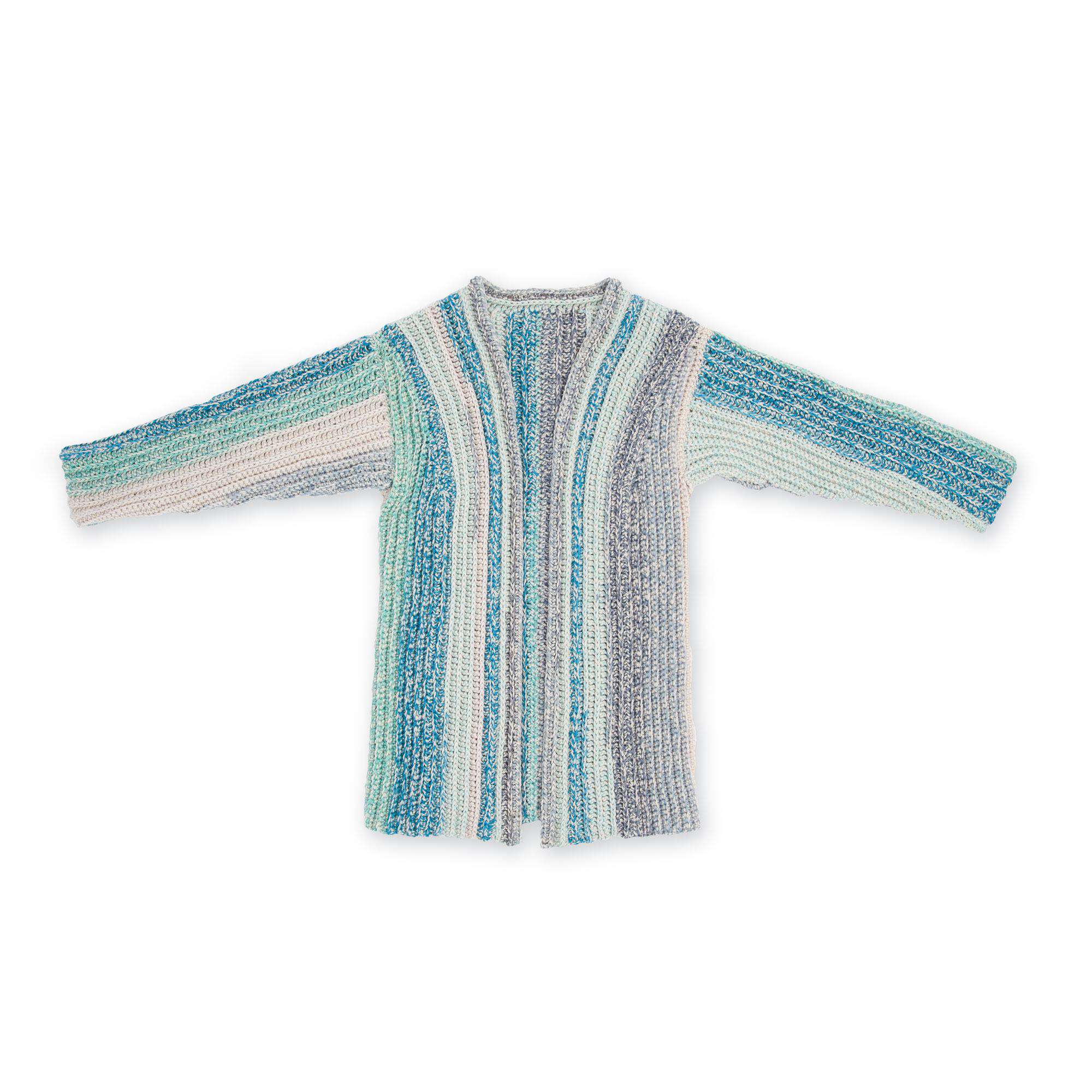 Caron Marble Cakes Ribbed Crochet Cardigan (Digital Download)